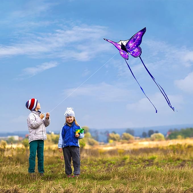 Mint's Colorful Life Butterfly Kite for Kids & Adults Easy to Fly, Large Single Line Kites with 300ft String Kite Handle
