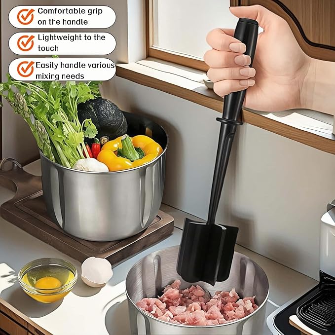 Premium Heat-Resistant Food-Grade Nylon Meat Chopper & Burger Grinder – 5-Blade Food Mixer for Ground Beef, Potato Salad, Pasta | Easy-Clean, Non-Stick, BPA-Free Kitchen Tool