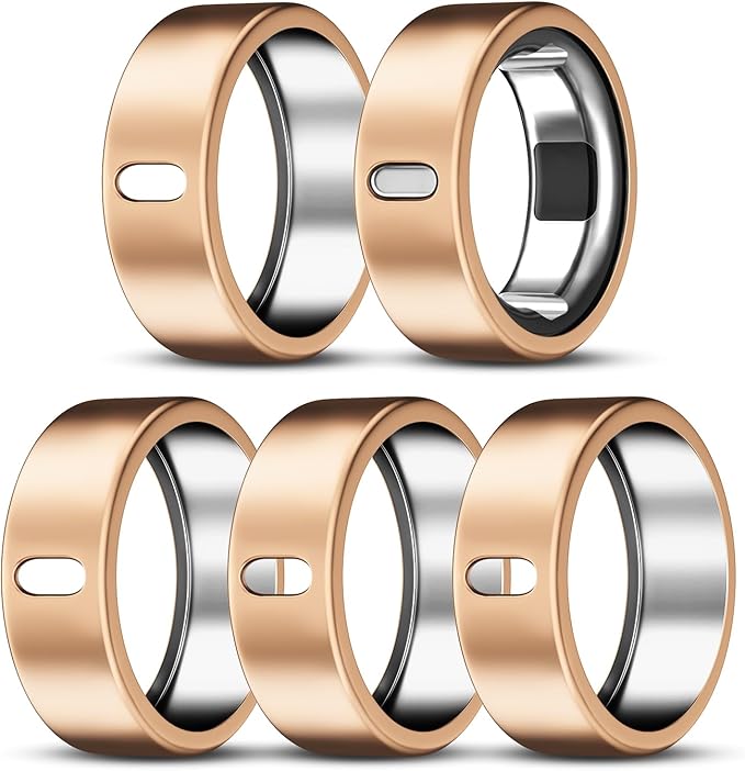 5 Pack Cover Compatible with Oura Ring Gen 4/Oura Ring Gen 3 Horizon/Heritage, Surport Charging with Cover on, Anti-Scratch TPU Protector for Oura Rings Accessories Women Men (Size 10)
