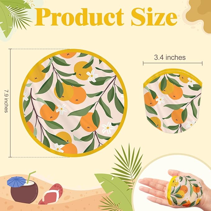 Mototo Foldable Flying Disc Fans, 36PCS Foldable Disc Fan 8 Inch Pop up Round Collapsible Hand Fan Bulk with Pouch for Women Purse Travel Beach Game Wedding Party Favor Decoration, 6 Abstract Style