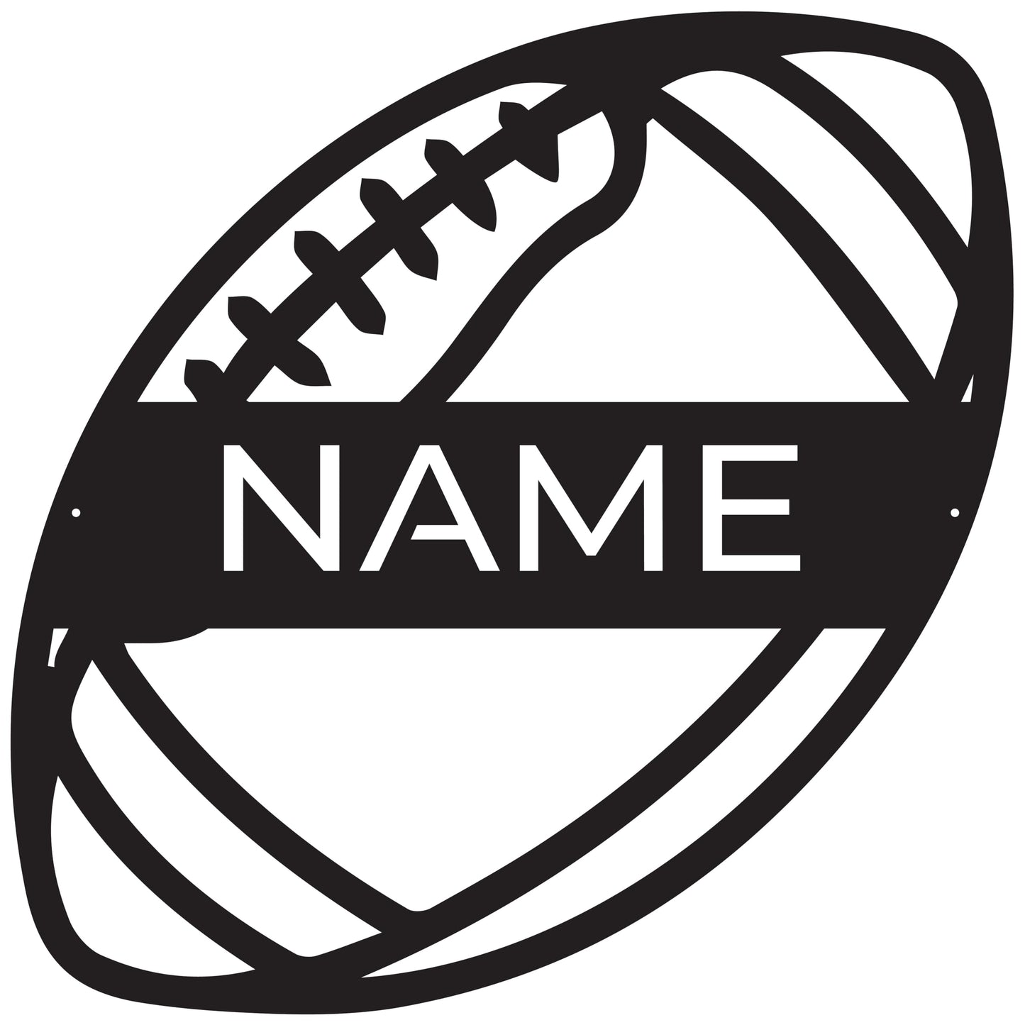 Personalized USA Football Team Metal Wall Art, Sports Team Football Name Sign, Gift For US Football Players, Sports Wall Art