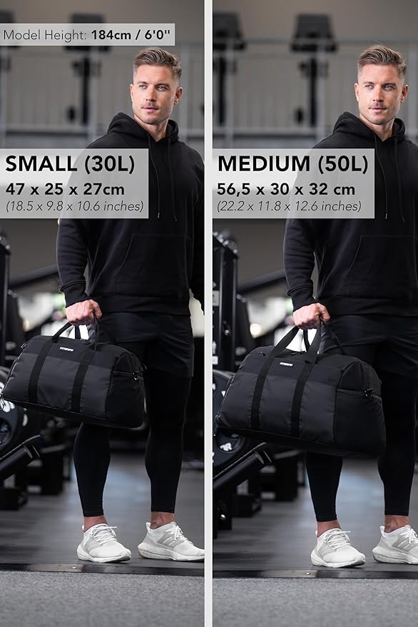 Fitgriff® Gym Bag V2 for Men and Women with Shoe & Wet Compartment - Duffle Bag for Travel, Sports, Fitness and Workout