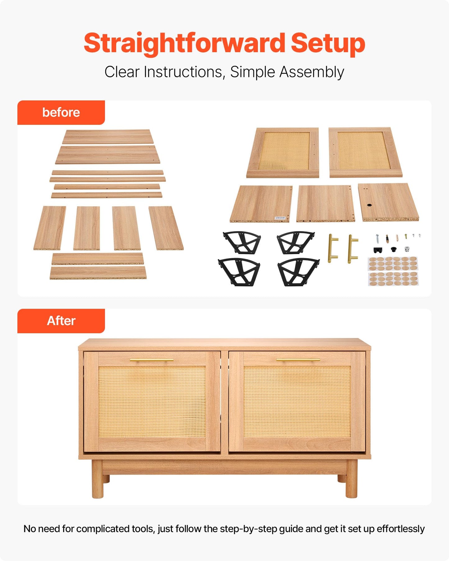 VEVOR Rattan Shoe Storage Bench, Entryway Bench with 2 Flip Drawers, Holds up to 300 lbs with 4 Compartments and 2 Rattan Doors, 39.4 x 11.8 x 20.9 Inches for Hallway, Living Room, Bedroom