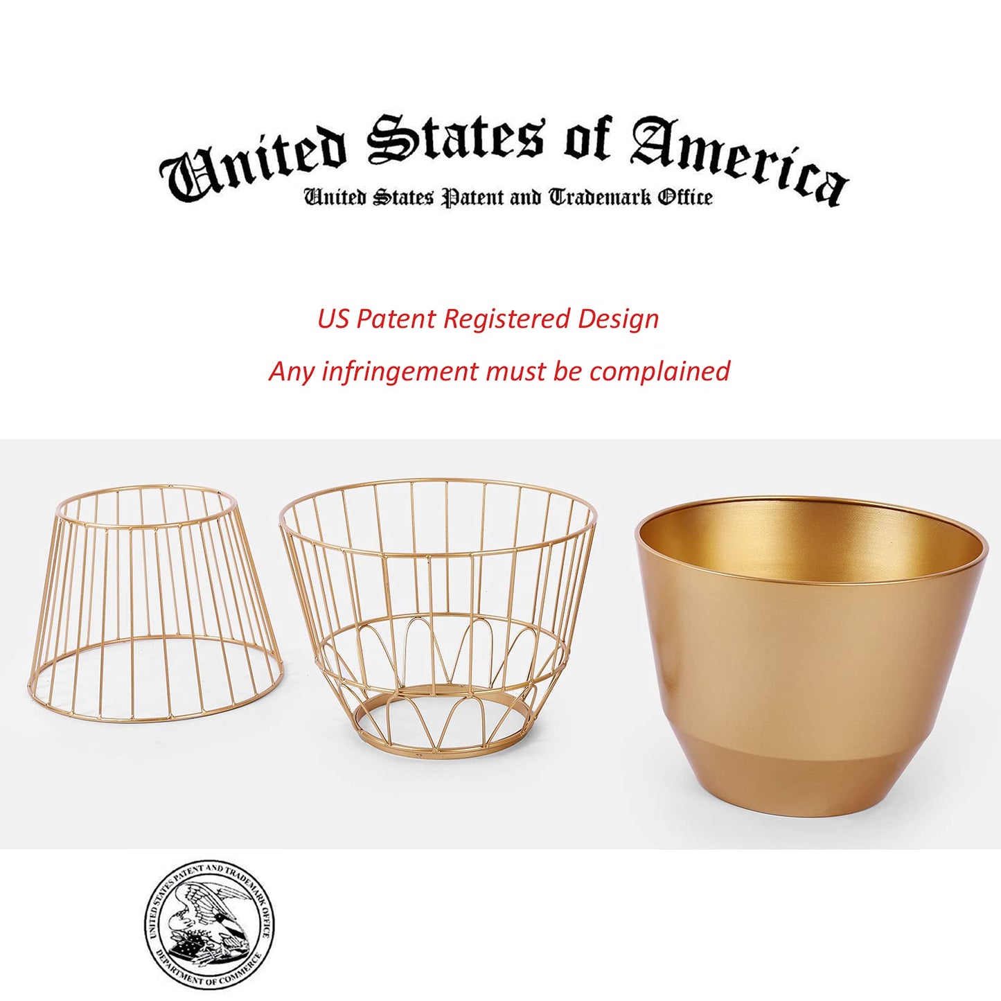Gold Planter Stand with Pot 12" - Decorative Metal Plant Holder Stand Indoor, Gold Plant Stand Modern Flower Potted Rack for Corner Display, Living Room, Office, Modern Home Decor - 17.5" Tall