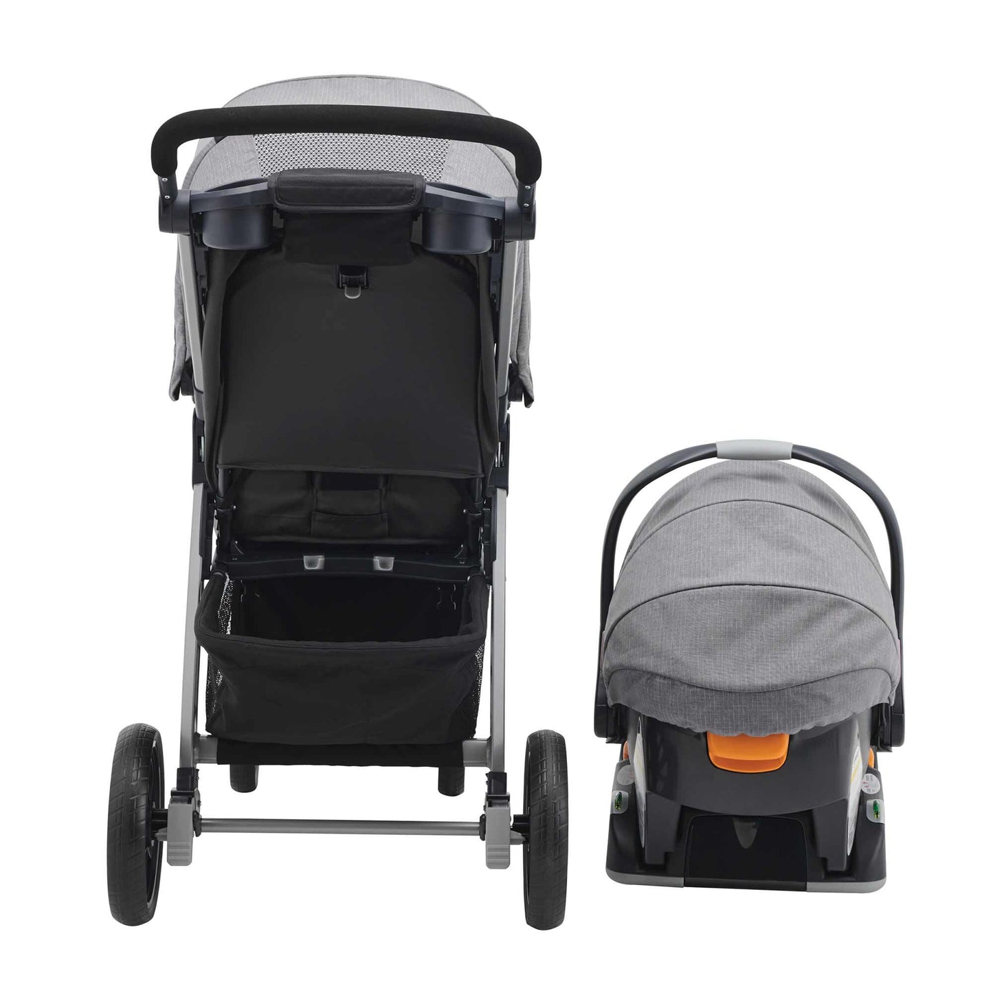 Chicco Bravo® 3-in-1 Trio Travel System, Bravo® Quick-Fold Stroller with KeyFit® 30 Infant Car Seat and Base, Car Seat and Stroller Combo | Parker