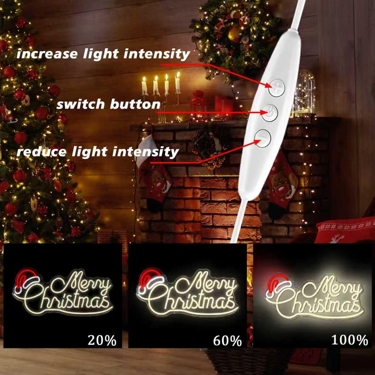 Allball Merry Christmas Neon Signs for Wall Decor, LED Santa Hat Neon Light USB Powered, for Christmas Party Gift Birthday Party Bar Living Room Bedroom Children'S Room Wall Decor(16.8 * 8.2 In)