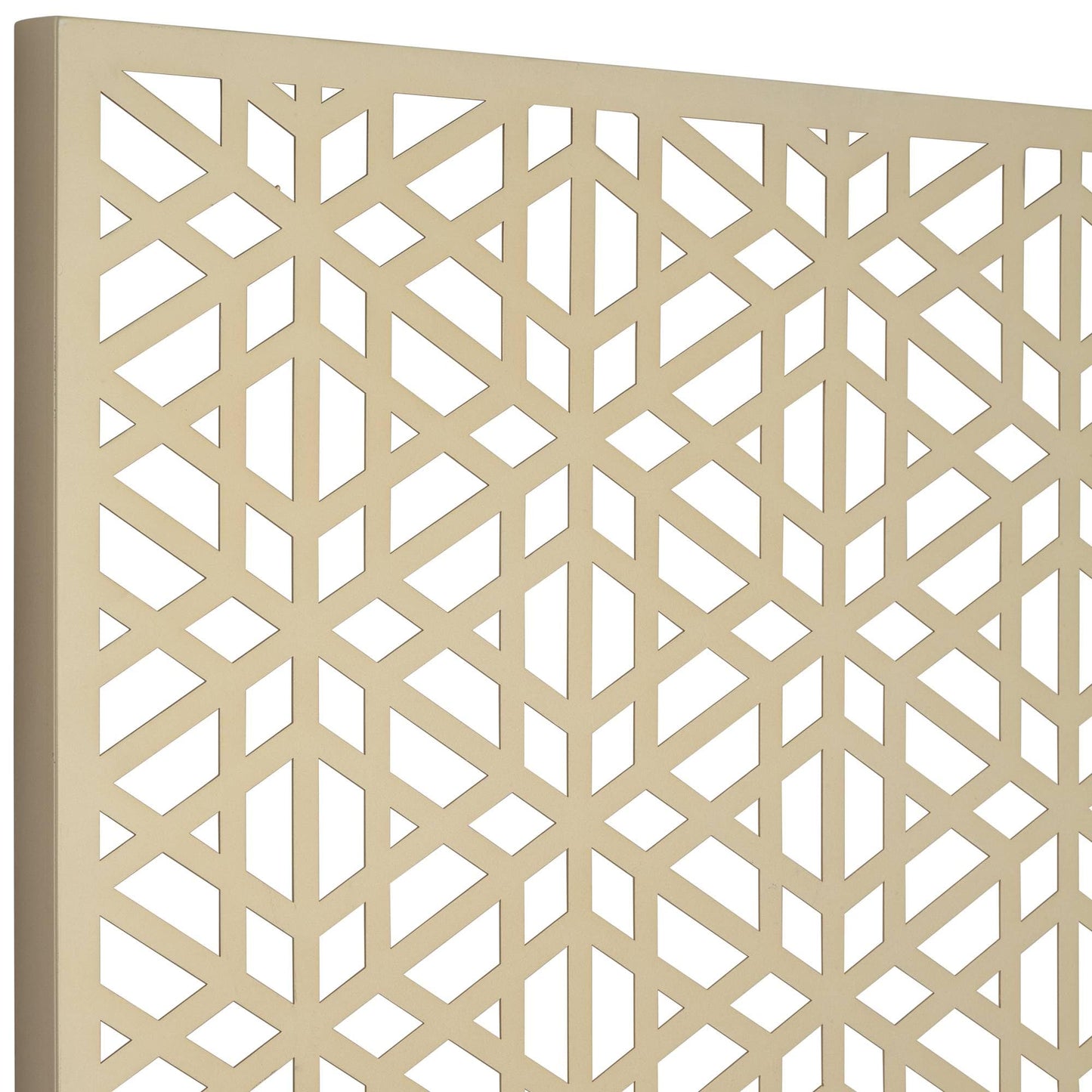 Dahlia Studios Laser Cut Geometric Screen 24" Square Glossy Gold Wall Art