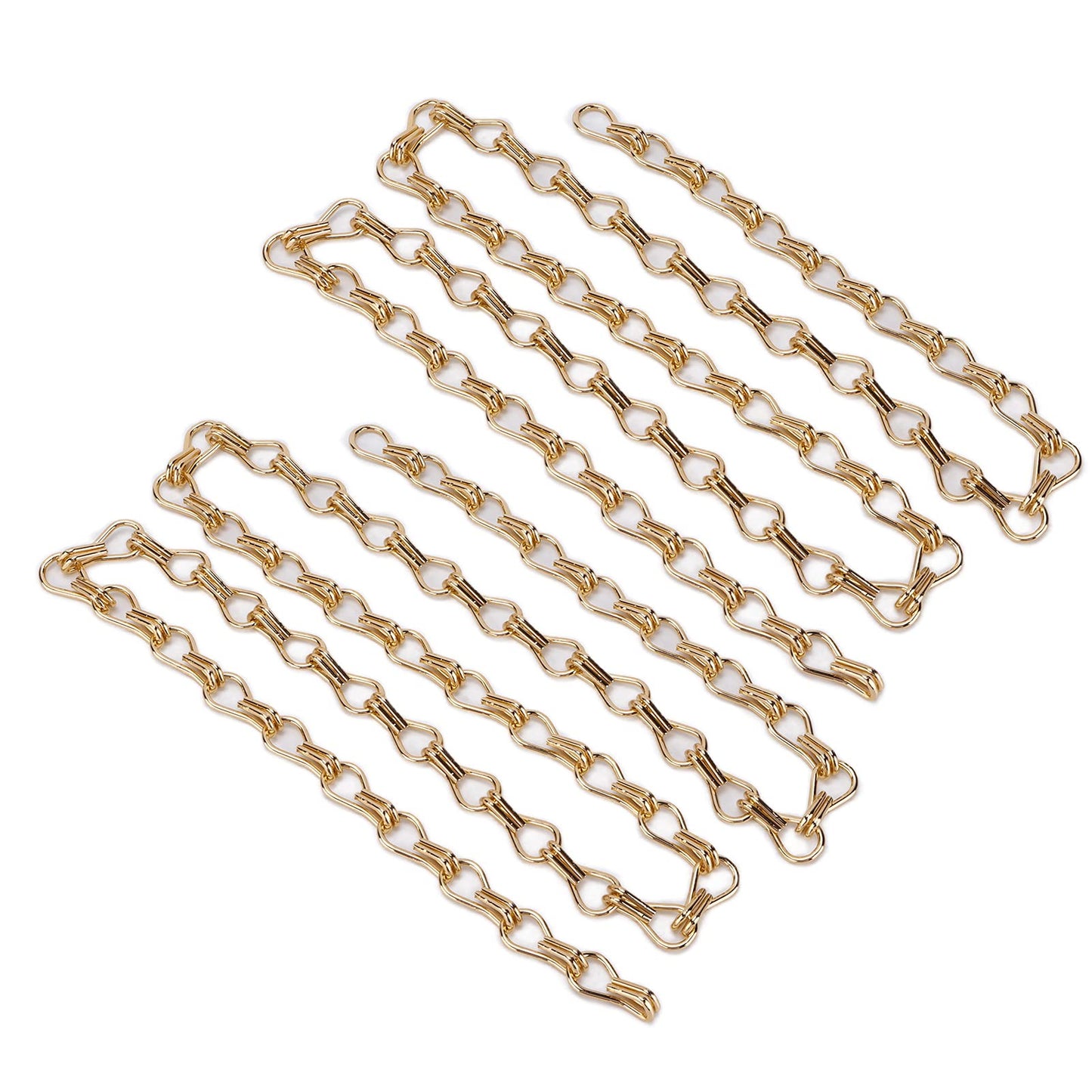 Watris Veiyi 2PCS Decorative Chain, Hanging Gold Chain, DIY Chandelier Decor Chain, Metal Chain for Home Office Decorative (2m/78.74in)