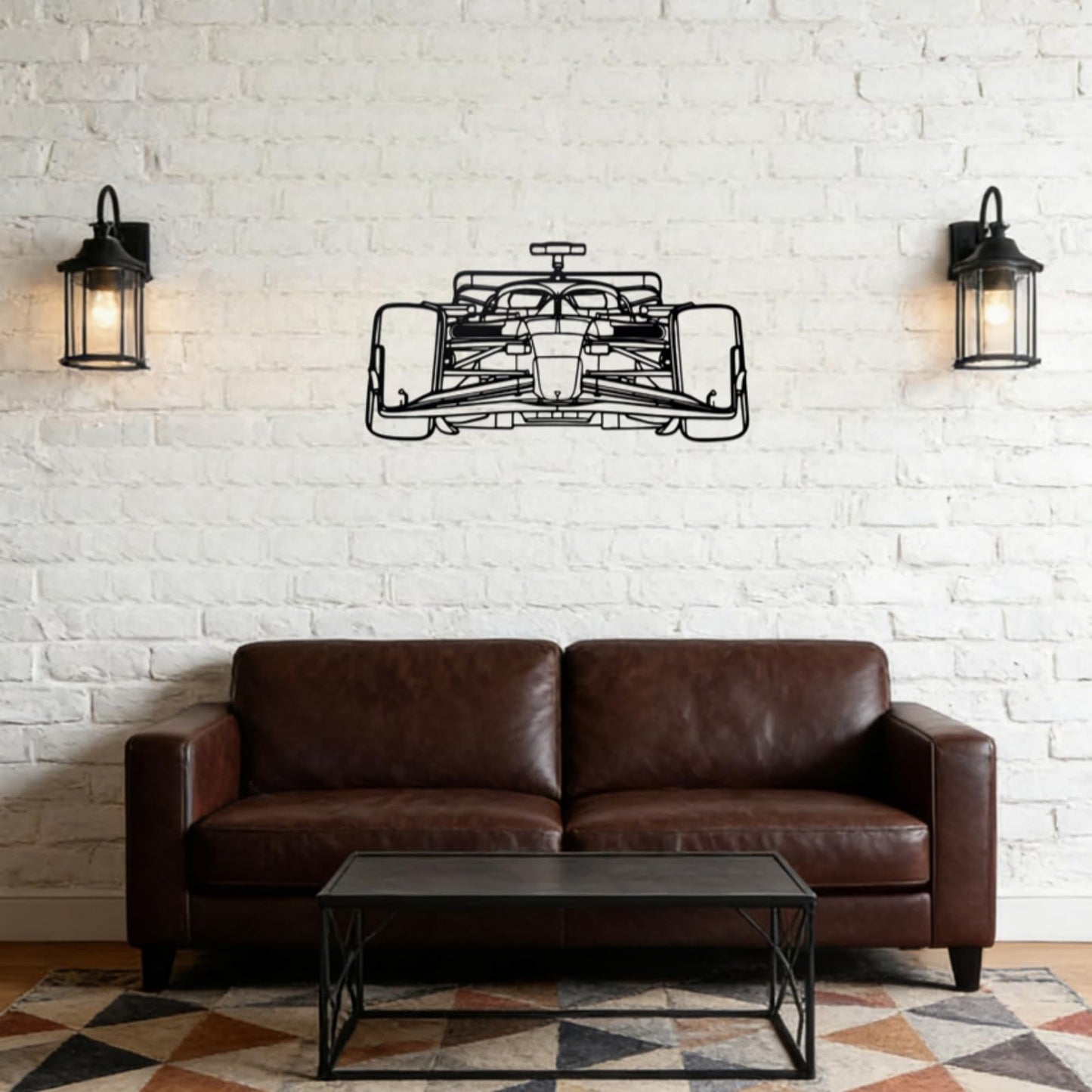 JBCHUCI F1 Wall Art Metal - Formula 1 Race Car Silhouette Wall Decor for Garage, Teen Boy Room, Man Cave, Bedroom - Unique F1 Gift for Men, Car Lovers & Motorsport Fans (15.7"x8.7")