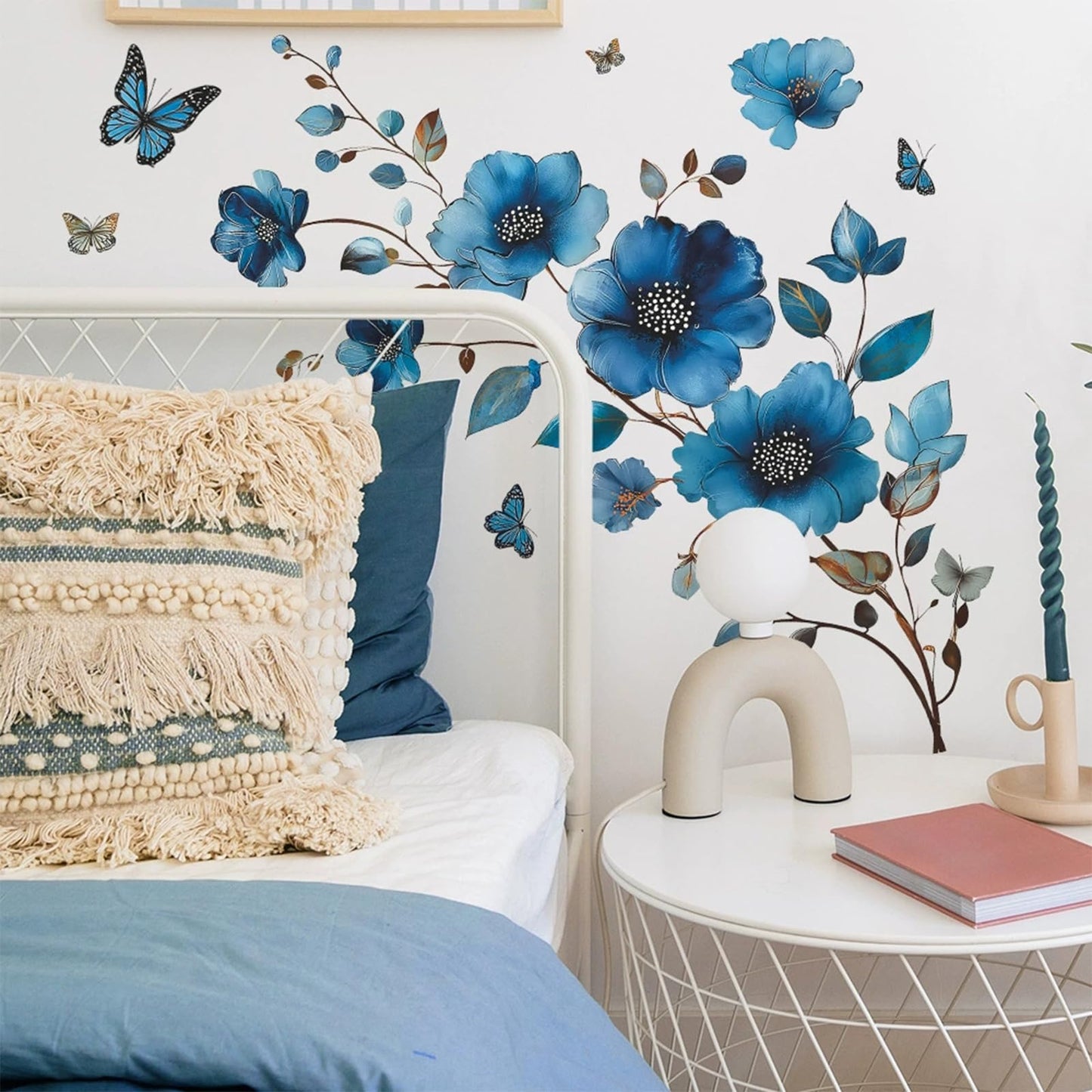 TUOKING Flowers Wall Stickers Decor,Removable Wall Murals Peel and Stick Modern Wall Art Decal Home Decor for Kitchen,Bedroom,Living Room