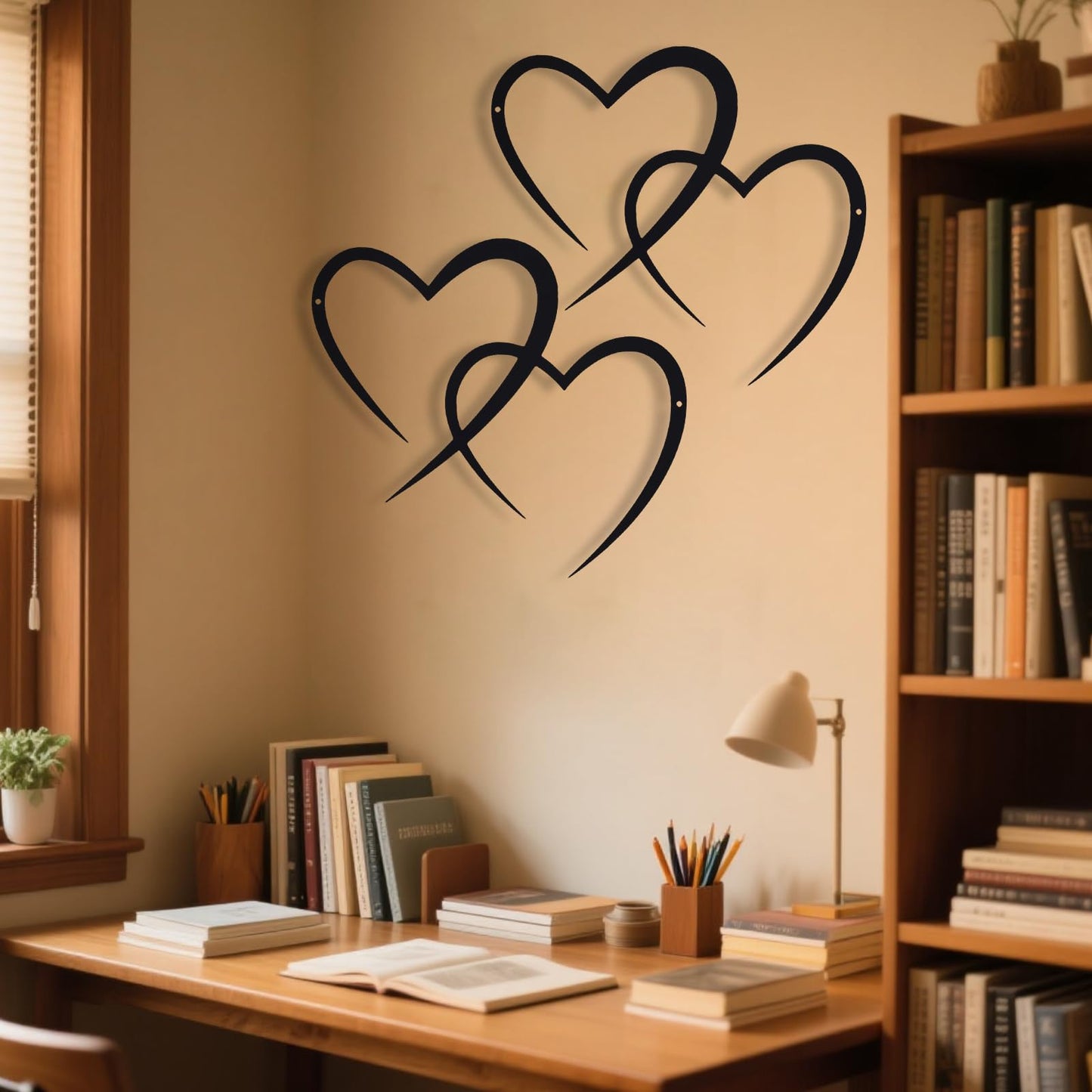 Hftjtsa Infinity Heart Metal Wall Decor Love Heart Wall Sign Modern Bedroom Decor Ornaments for Valentine's Day Room Living Wedding Decoration Bridal Shower Gifts