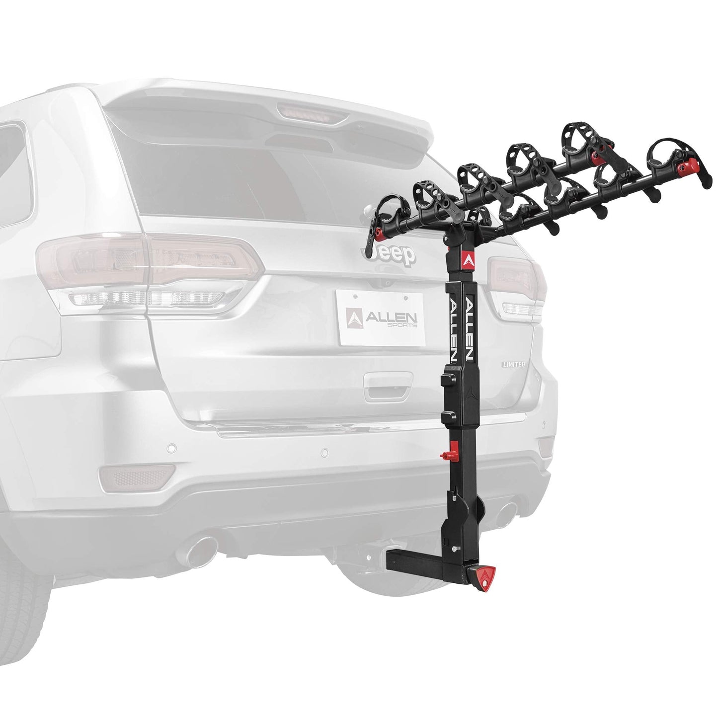 Allen Sports Premier Locking Quick Release 5-Bike Carrier for 2 in. Hitch, QR555 & Master Lock Bike Lock Cable, Set Your Own Combination Bicycle Lock, Black