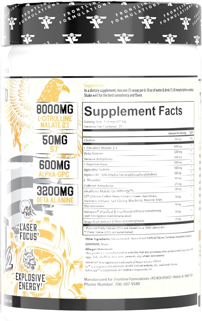 Gauntlet Pre-Workout Powder, Explosive Workouts, Laser Focus, Mid Stim, Amazing Flavor, Veteran Owned and Operated (25 Servings, Mangolorian)