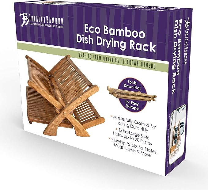 Totally Bamboo Eco Collapsible Bamboo Dish Drying Rack