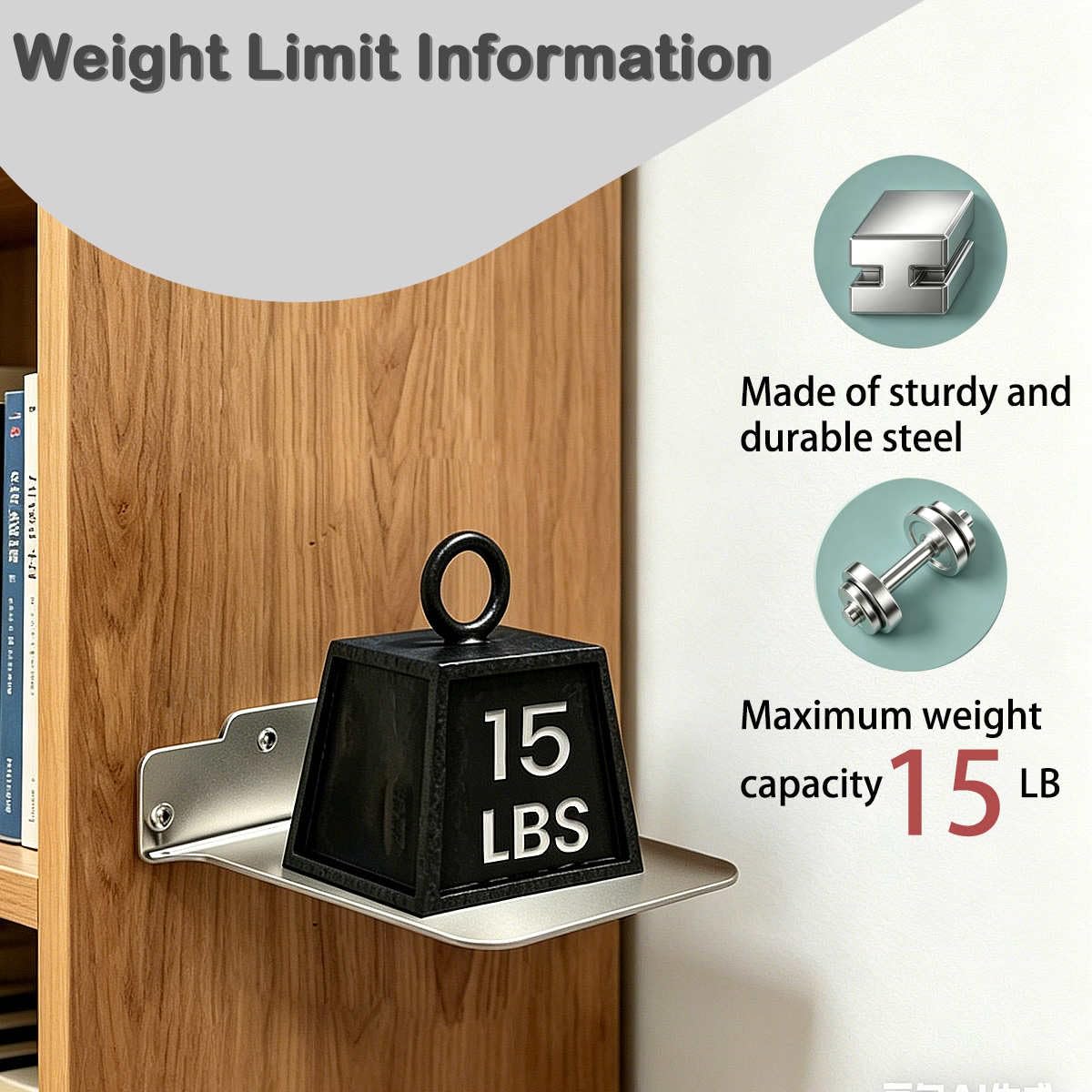 BUMOVE Invisible Floating Bookshelf - Modern Wall Mounted Metal Shelves for Office, Study Room, and Bedroom, Space-Saving Stylish Decor (4, Silver)