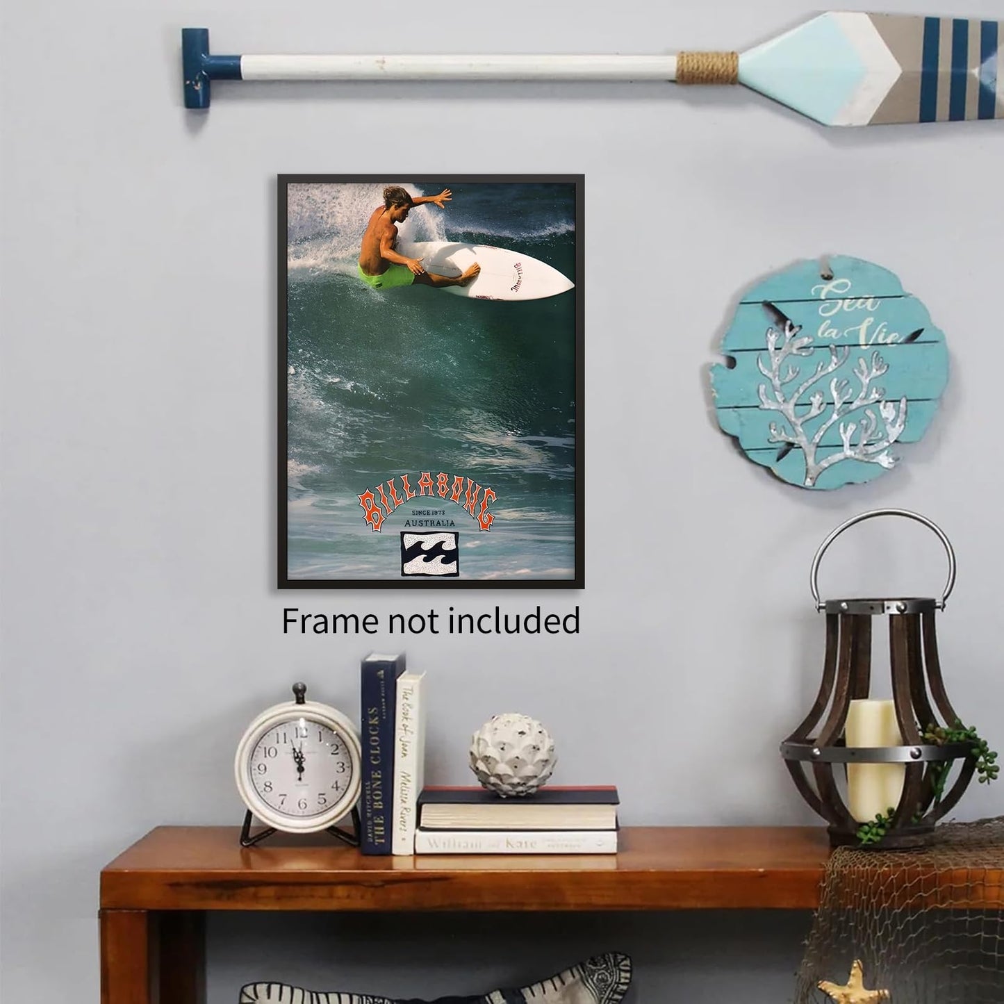 Jefuzh 90s Beach Ocean Surf Posters Summer Surfing Wall Art Trendy Coastal Surfer Picture Prints for Apartment Bedroom Wall Decor 12X16 inch Unframed