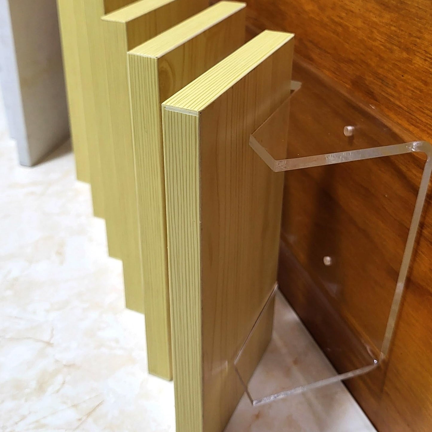 Floor tile sample rack,Acrylic Display Shelf for Tile & Material Samples - 70cm Wooden Slab & Marble Storage Rack - Stylish Trade Show & Retail Display Stand for Samples & Building Materials