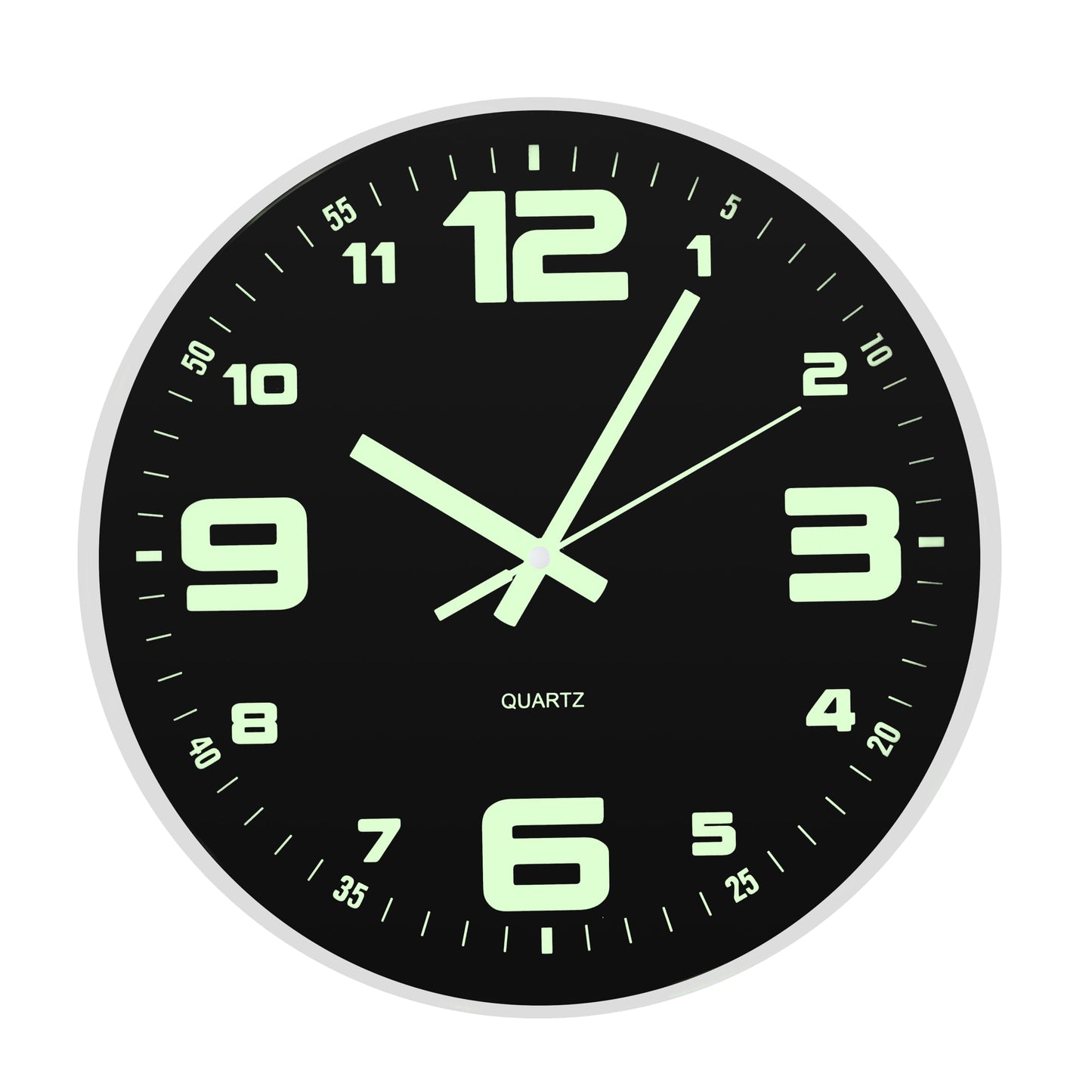 GadEdgen 12 inch Wall Clock Silent Wall Clocks Glow in The Dark Clocks Analog Battery Operated Night Light Clock Up Neon Modern Wall Clocks for Living Room, Bedroom, Kitchen, Bathroom, Home Decor