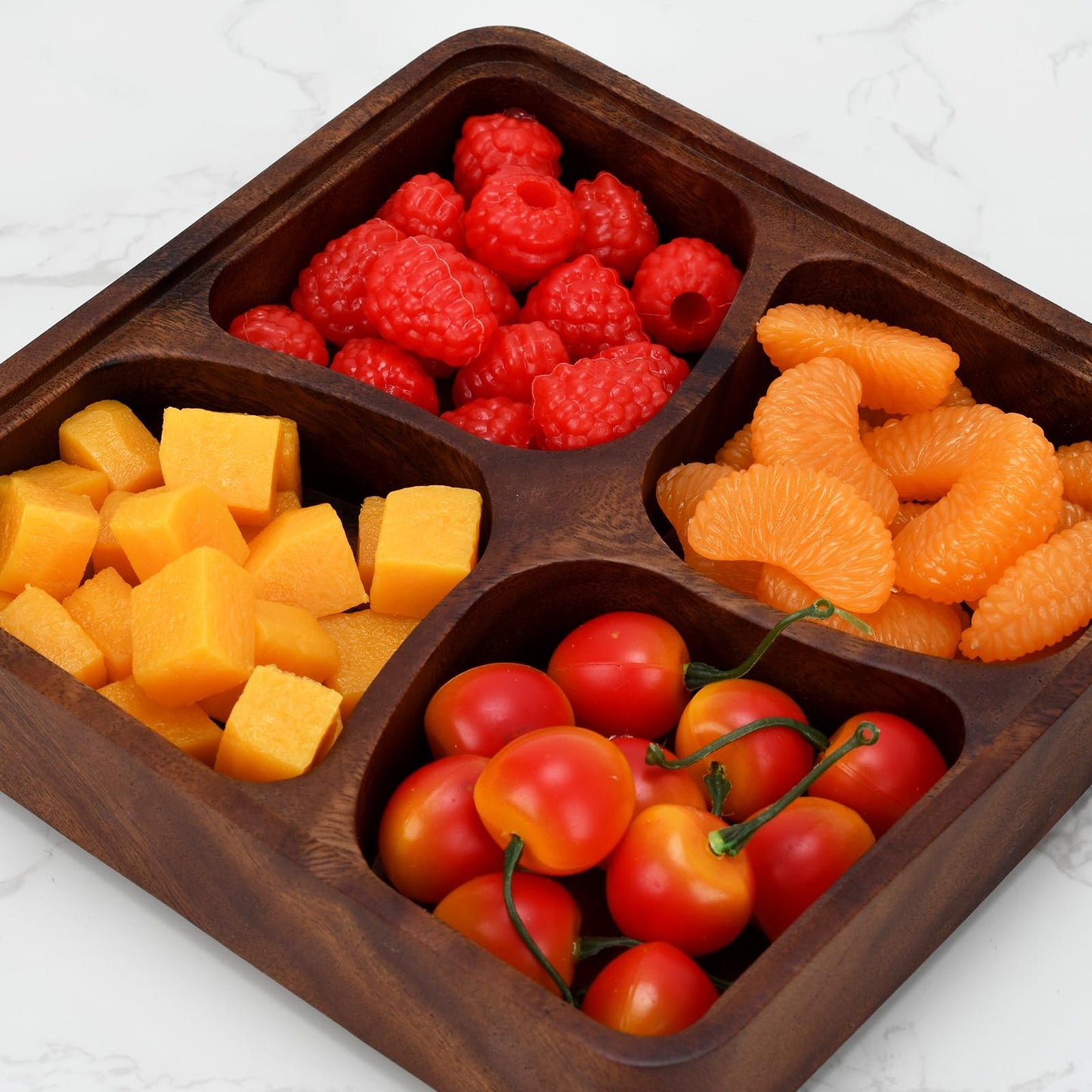 XHKDSYMC Fruit platter,Wood Serving Tray,Wooden Fruit Bowl for Kitchen Counter for Dessert Platter Tray Dish Kitchen Dining Fruits,Dessert,Snack