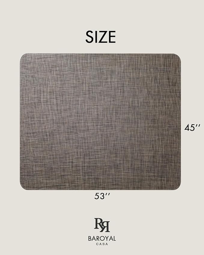 Baroyal Office Chair Mat for Hardwood Floor Under Desk Computer Rolling Chair Mat for Wood/Tile Floor Non-Slip Heavy Duty Desk Rug PVC Plastic Hard Floor Protector 45"x 53" (Dark Walnut)
