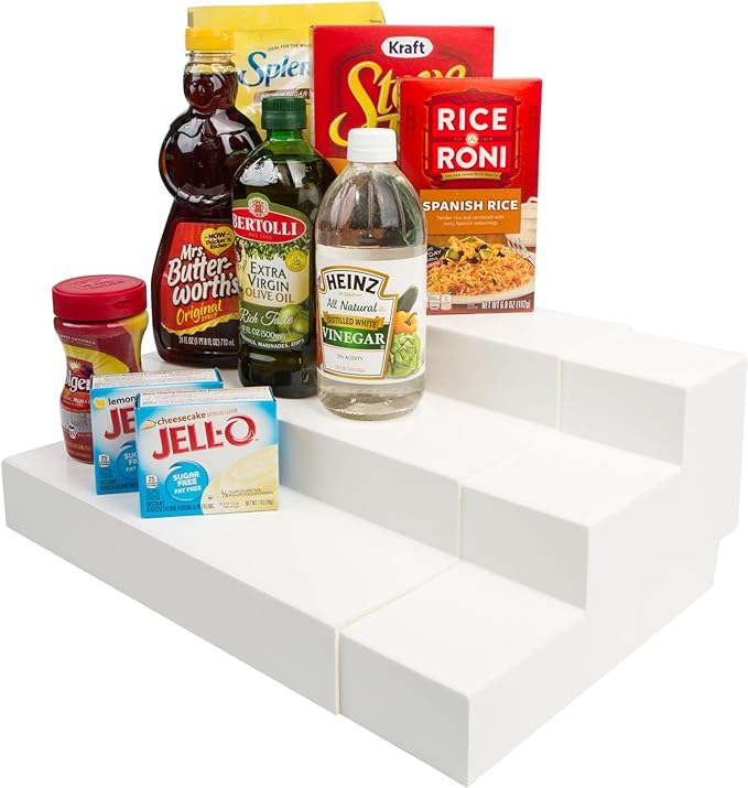 Dial Industries 3 Tier Adjustable Canned Goods Shelves for Kitchen Cabinet and Pantry Organization,Expand A Shelf,Mega,(Pack of 6)