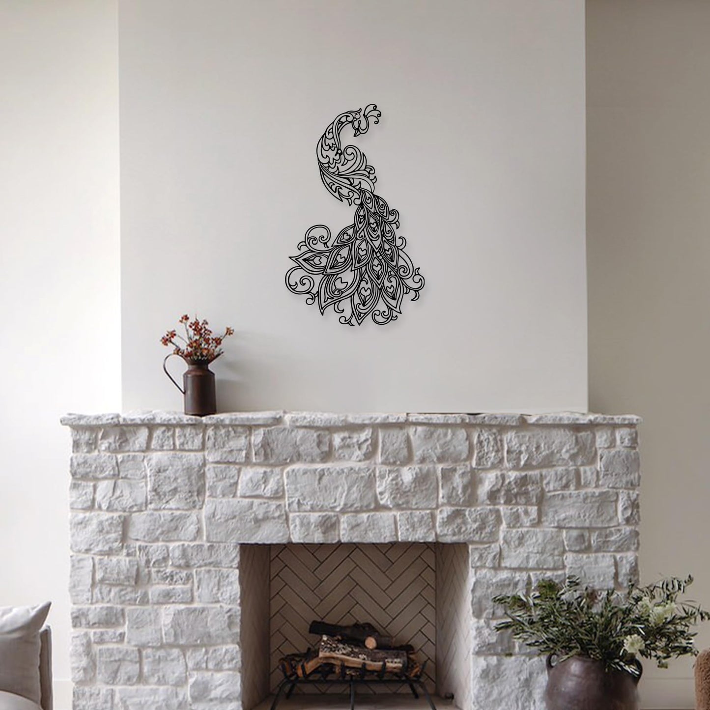 Xedatric Peacock Wall Decor,Elegant Metal Peacock Wall Art,Nature-Inspired Bird Wall Sculpture, Modern Home Decor Unique Gift for Bird Lovers