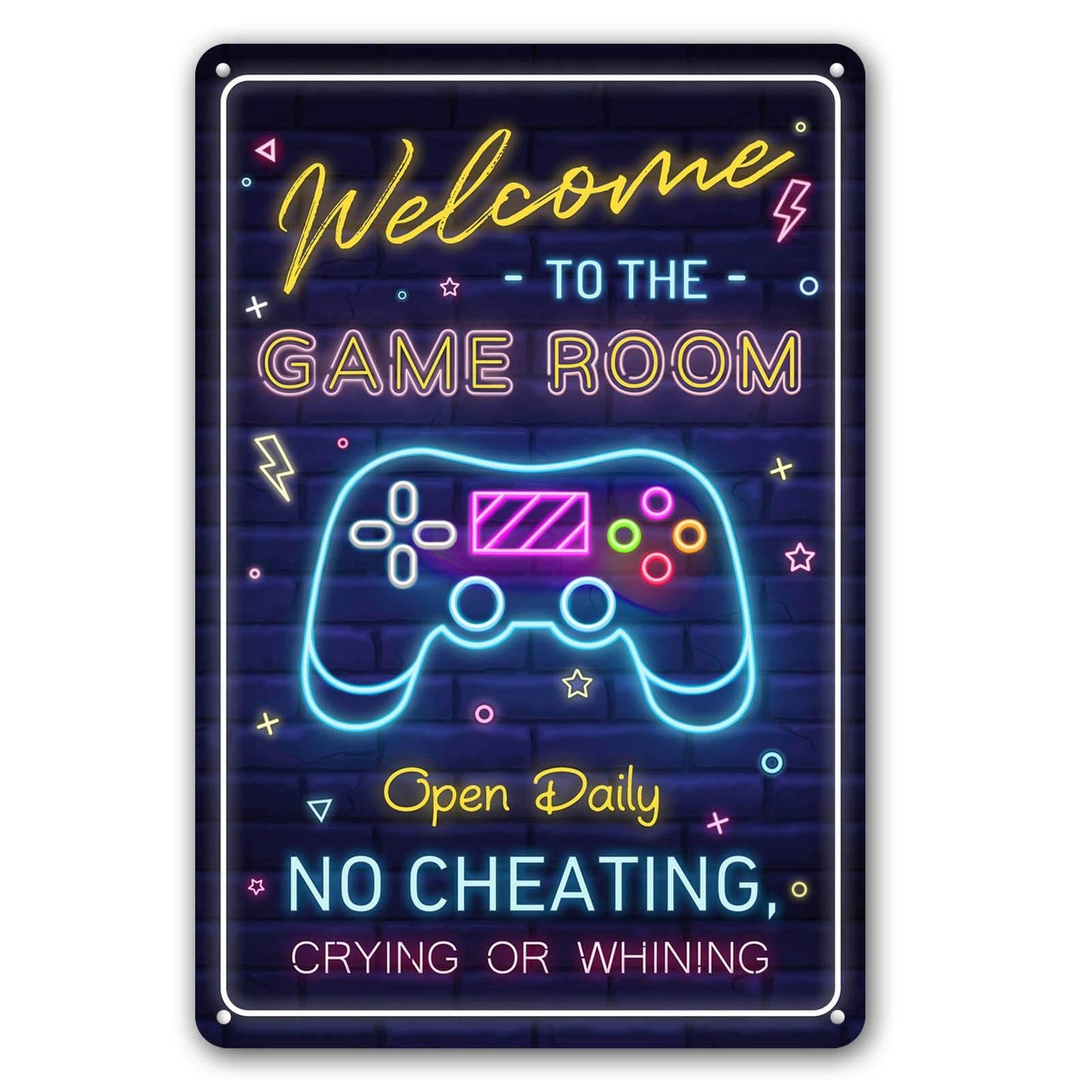 Welcome to the Game Room Sign - Cool Gaming Decor Gifts for Boys and Teens | Perfect Game Room Accessories and Decor, 12 x 8 Inch (268)