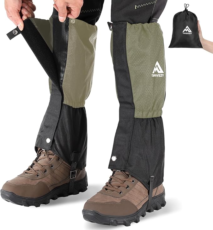 Gaiters for Hiking ??Waterproof and Breathable Leg Gaiters for Women and Men Boots, Adjustable Lightweight Shoes Gaiters for Hunting, Hiking, Mountaineering, Snow Gaiters for Hiking Boots