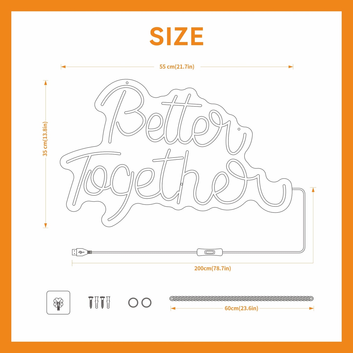 Better Together Neon Sign for Party Backdrop Wall Decor Better Together LED Light Up Letters for Party Decorations Neon Lights Teen Bedroom Reunion Decoration Gifts Photo Prop USB (cool white)
