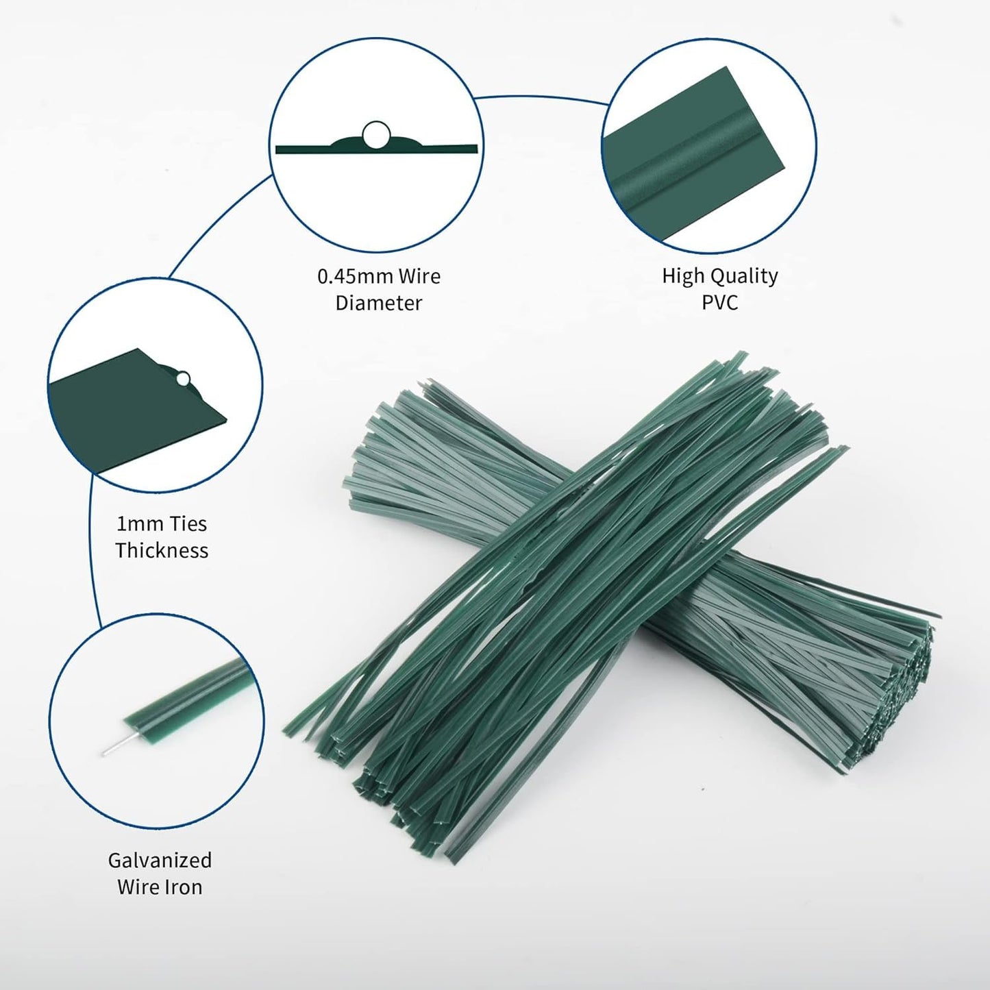 6 Ft Bamboo Stakes with 100 Twist Ties Natural Bamboo Garden Stakes for Tomatoes Cucumber Grapes Pole Beans Trees Potted Dahlia Flowers and Climbing Plants - Pack of 20 Bamboo Sticks