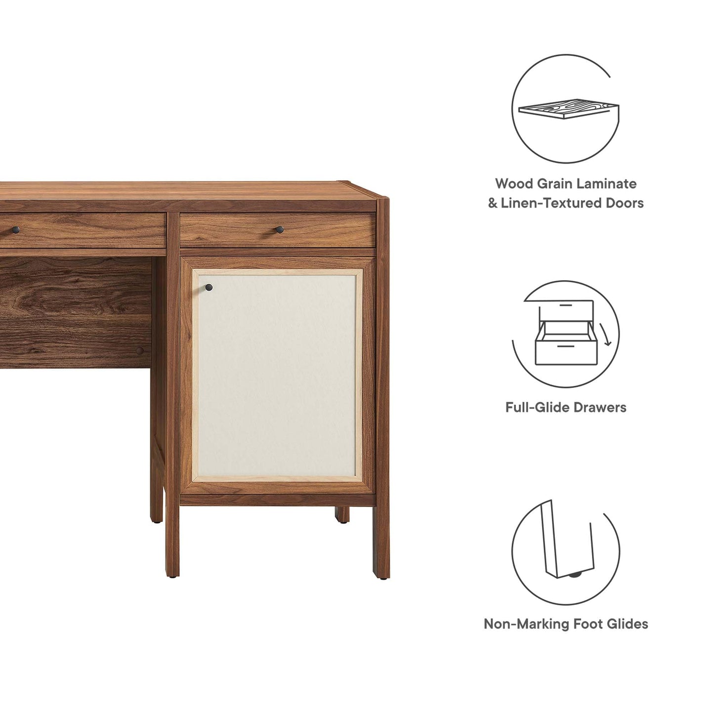 Modway Capri Office-desks, Walnut