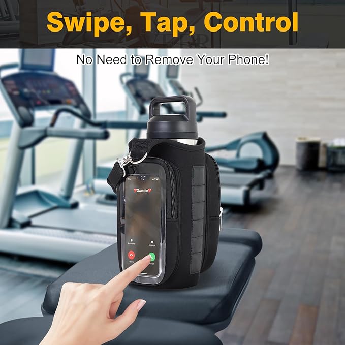 Magnetic Gym Bag for Men & Women - Water Bottle Holder, Crossbody Strap, Touchscreen Pocket & Creative Storage - Perfect for Gym, Running, Travel & Fitness Essentials