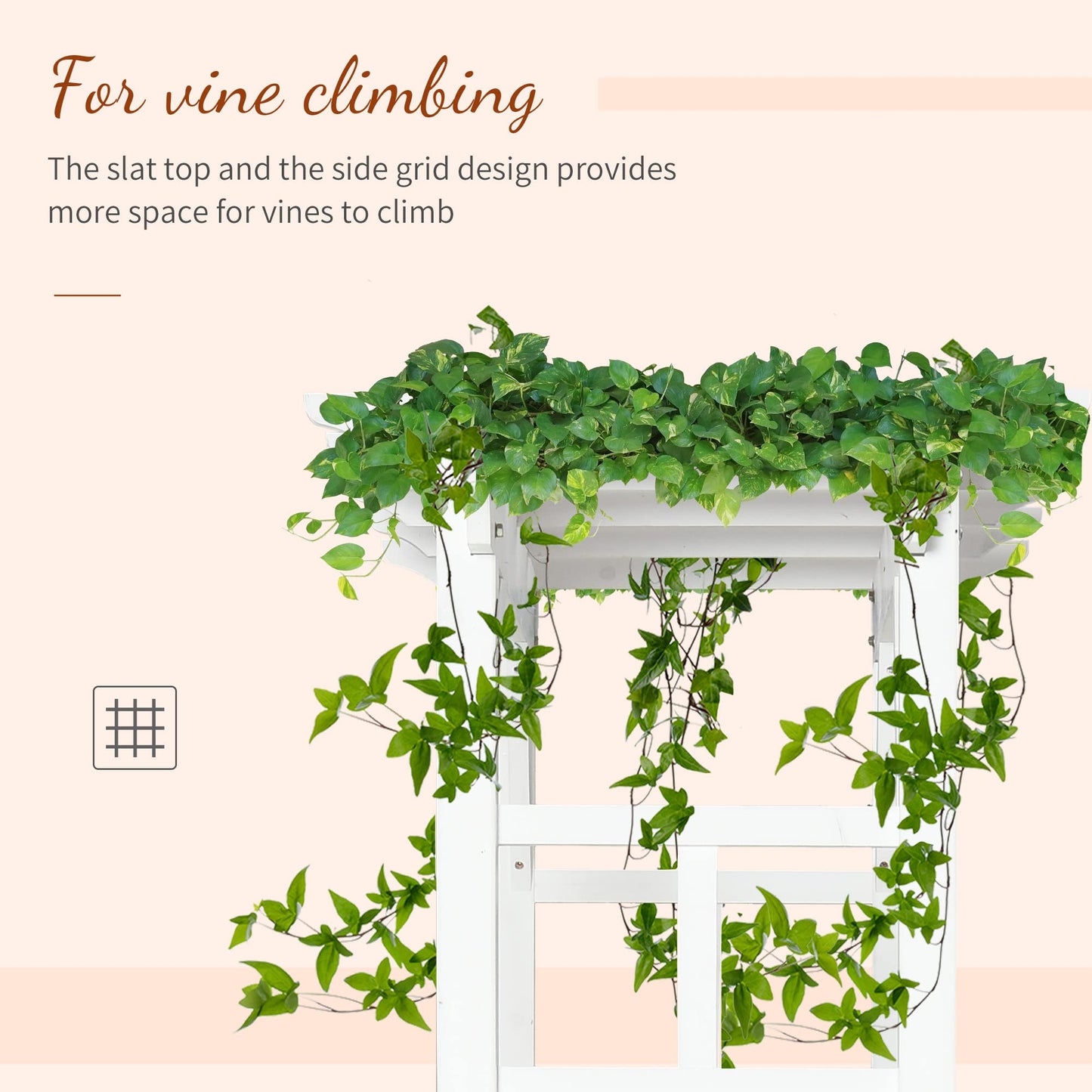 85" White Wooden Garden Arch with Trellis, Outdoor Arbor for Climbing Vines, Heavy Duty Wood Frame Trellis for Roses, Wisteria, Cucumbers, Backyard Patio Decor