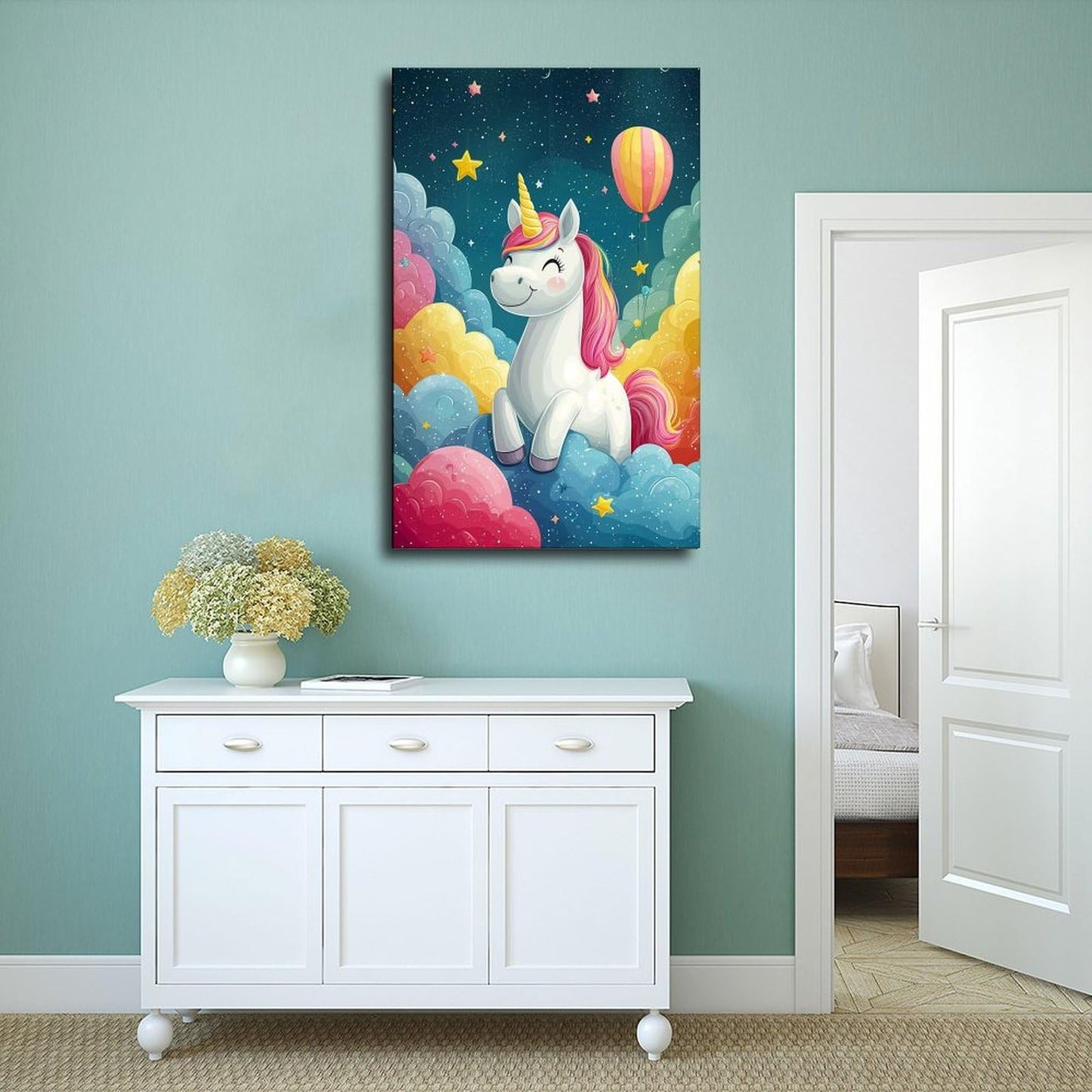 XAHOR Pastel Whimsical Print – Kawaii Style Kidcore Wall Decor for Cute Bedroom Vibes Poster for Room Aesthetics Canvas Wall Art Poster And Print 12x18inch(30x45cm)