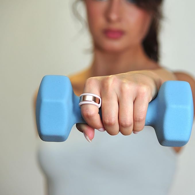 Rinfit Smart Ring Protector - Silicone Ring Enhancer for Active Lifestyle and Gym - StyleFit U.S. Design Patent - Pink, Size 12