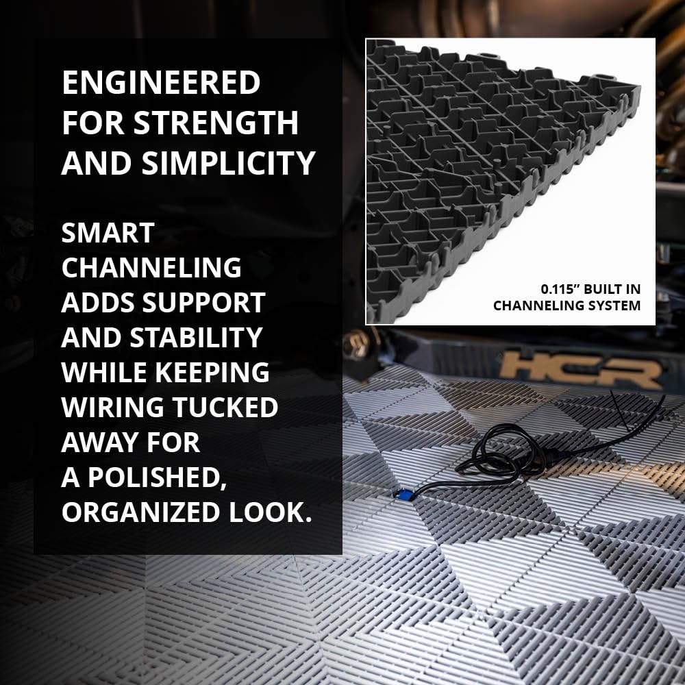 Swisstrax Ribtrax Smooth PRO Interlocking Garage Floor Tiles, 15.75 x 15.75-Inch, Chocolate Brown, 24 Piece Set