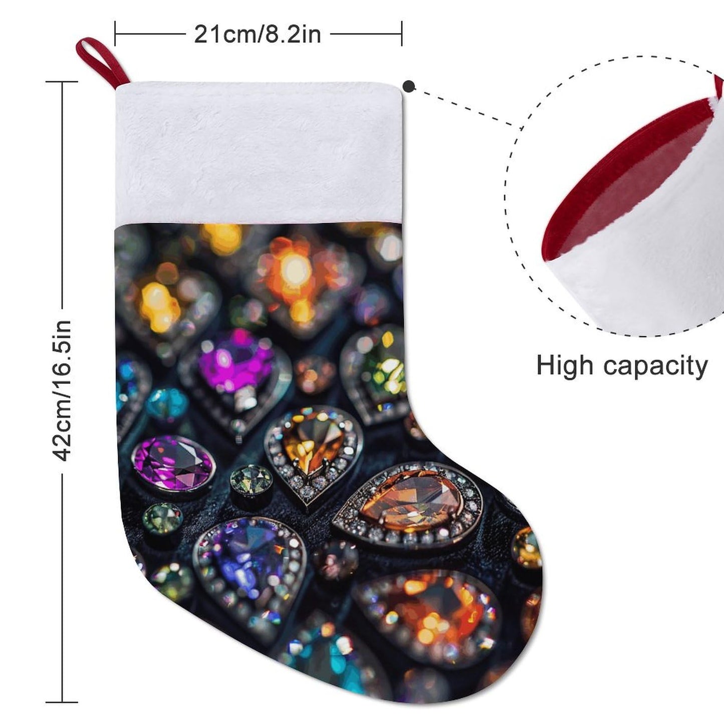 Christmas Holiday Decor Socks,Intricate Jewelry Patterns Printed Personalized Christmas Stockings,Hanging Stockings Can Be Used As Decorations Fireplaces, Christmas Tree And Stairs,The Best Gift To Gi