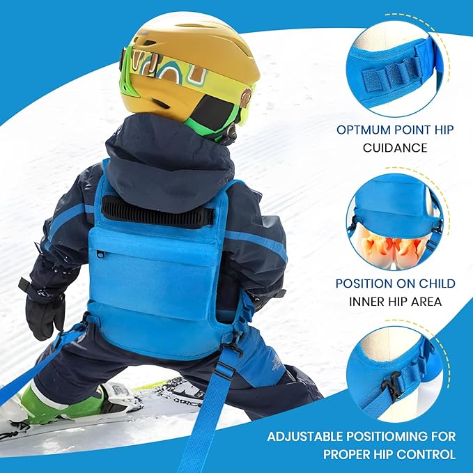 Ski Harness for Kids,Ski and Snowboard Training Harness with 2 Leashes & Backpack,Control Steer & Speed,Perfect for Beginners