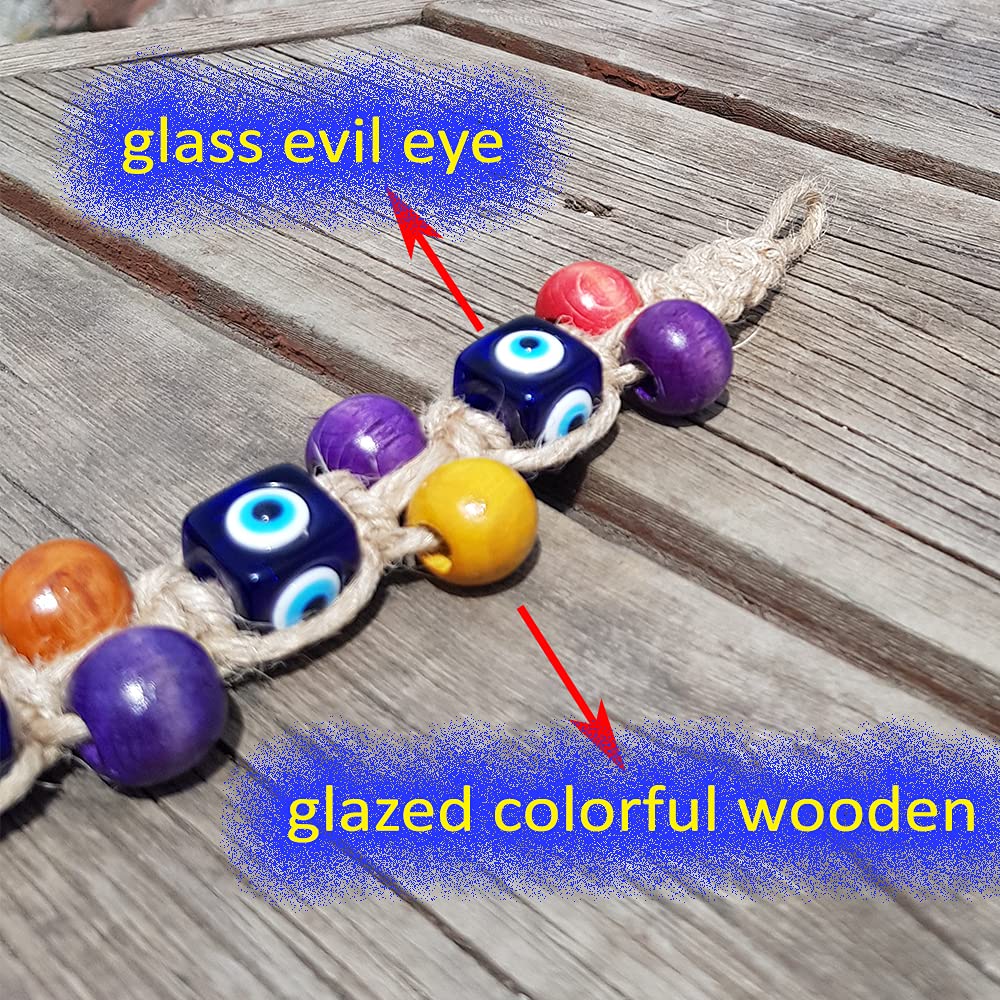 Turkish Evil Eye Nazar Wall Hanging Home Door Decor Decoration Ornament Accessories Glass Charm Ojo Turco Amulet Beads Blue Gift Style Art Protection