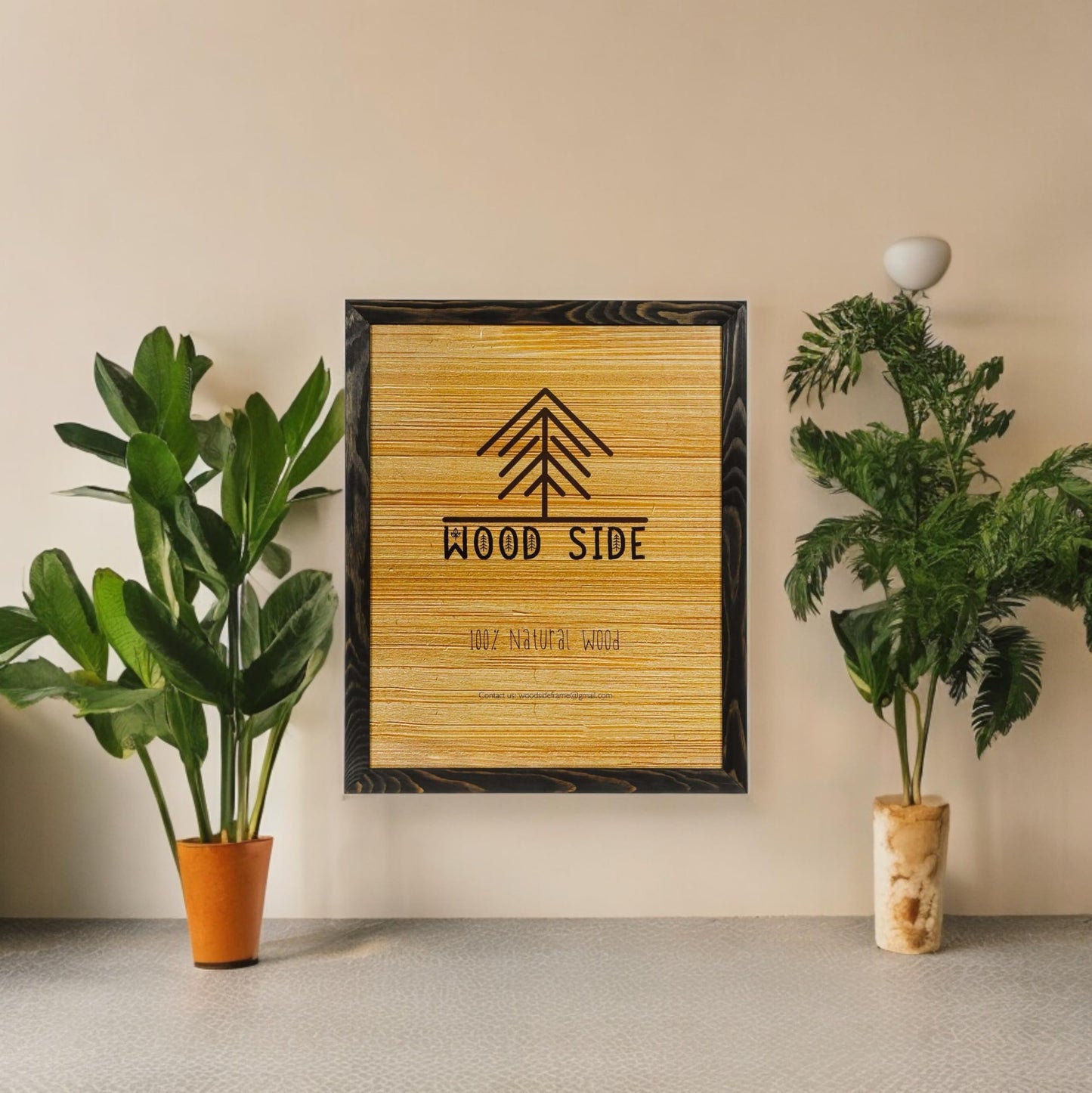 Rustic Wooden Picture Frame 9x12-100% Natural Solid Eco Distressed Wood for Wall Mounting Tabletop Photo Frame - Charcoal