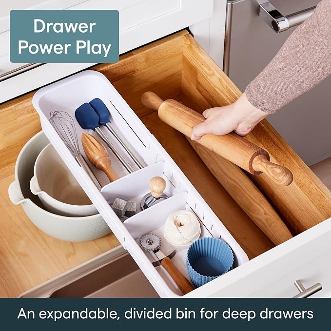 YouCopia DrawerFit Sliding Drawer Sorter, Adjustable Drawer Organizer