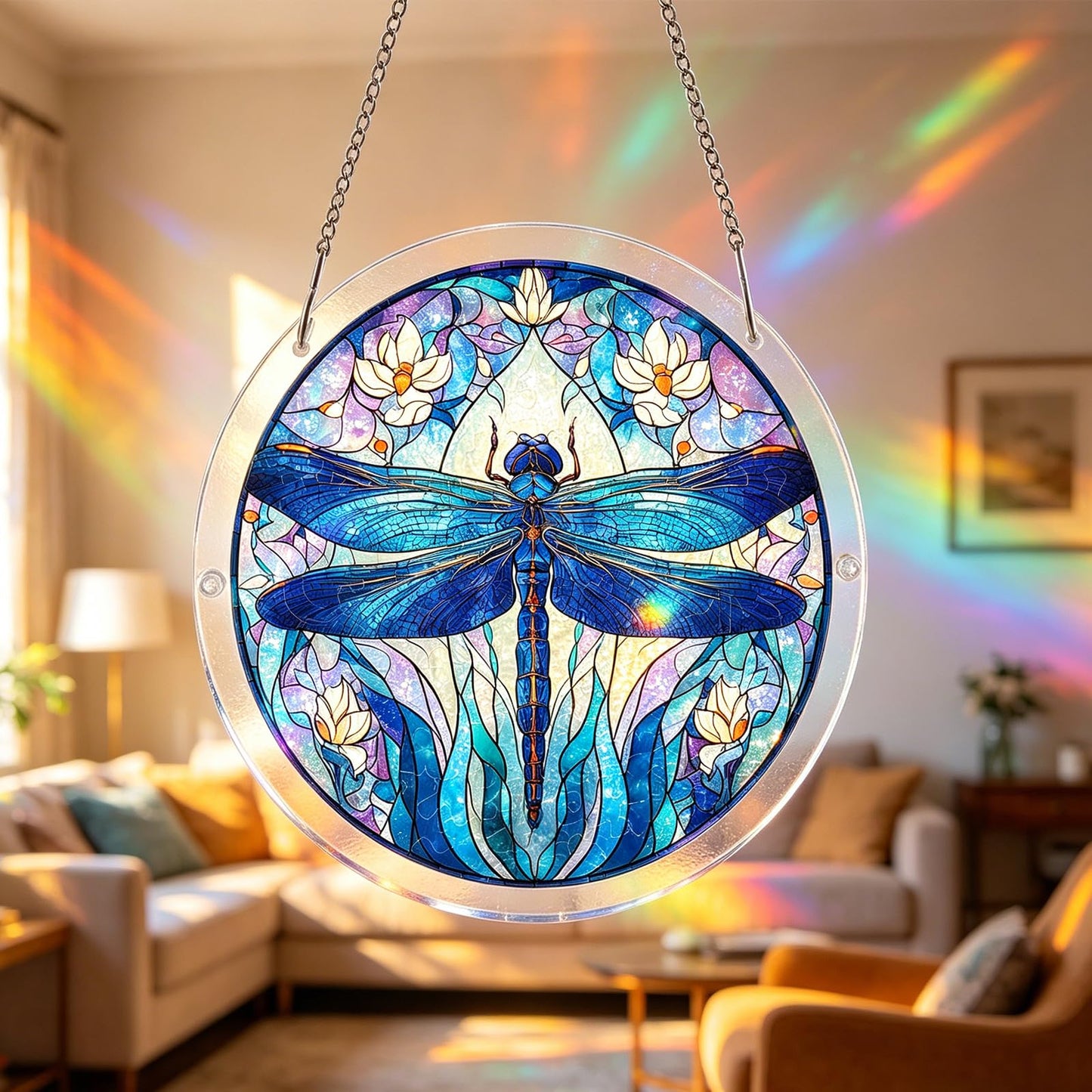 Acrylic Jigsaw Puzzle Suncatcher | 83 Pieces Acrylic Puzzles Suncatchers for Windows Hanging | Stained Glass Window Puzzle Sun Catcher for Adult | Aesthetic DIY Arts & Crafts for Home Decor
