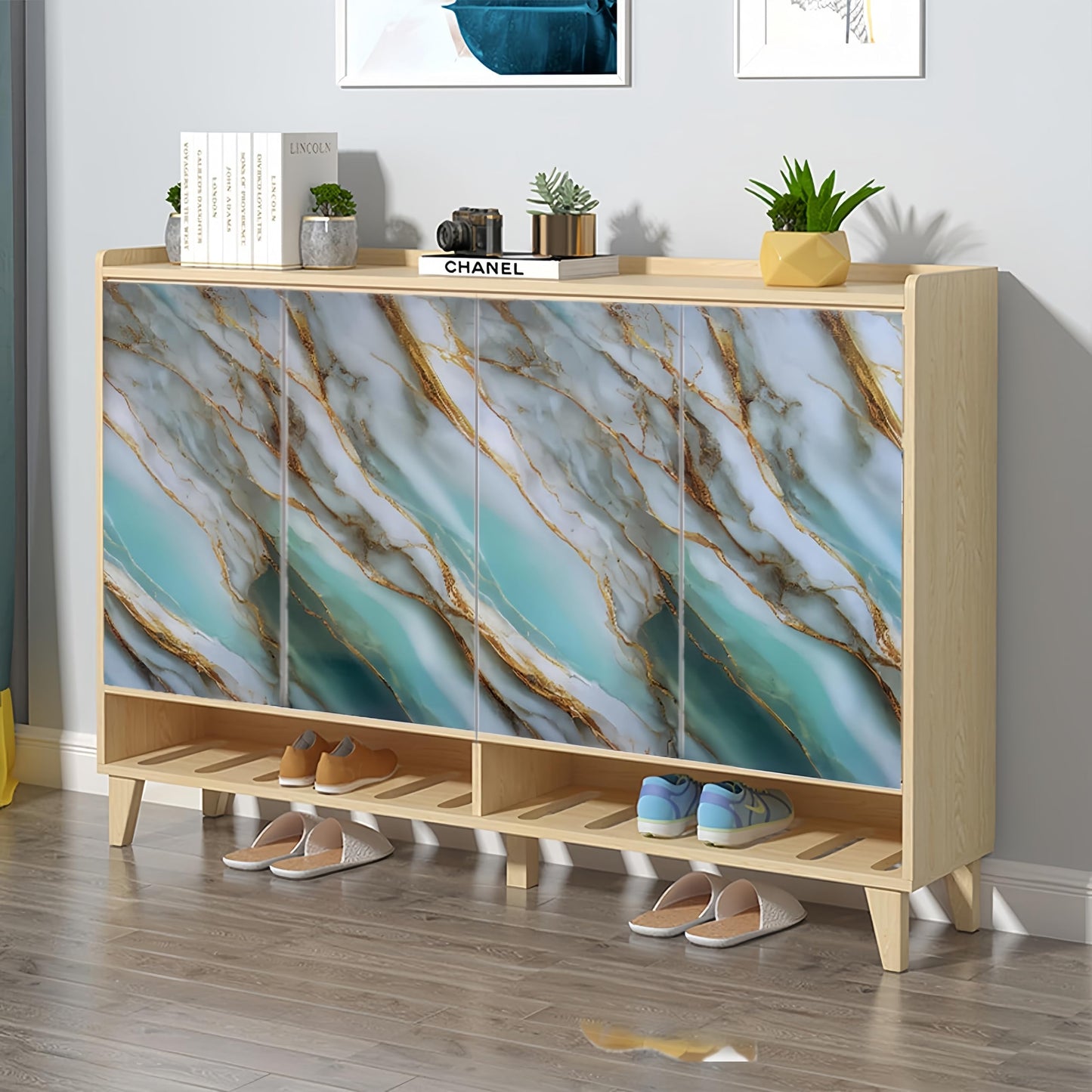 mwpqbd Wallpaper Kitchen Cooktop Oil Resistant Sticker Furniture Renovation Sticker Living Room TV Background Marble Texture Light Luxury Wallpaper Self-Adhesive (Marble Grain)