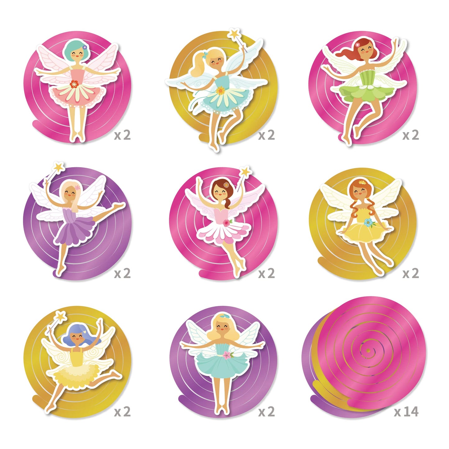 15 Pcs Fairy Ceiling Hanging Swirl Decorations with Dynamic Paper-Cut Foil Tassels, Perfect for Bedroom Decor and Graduation Party Supplies