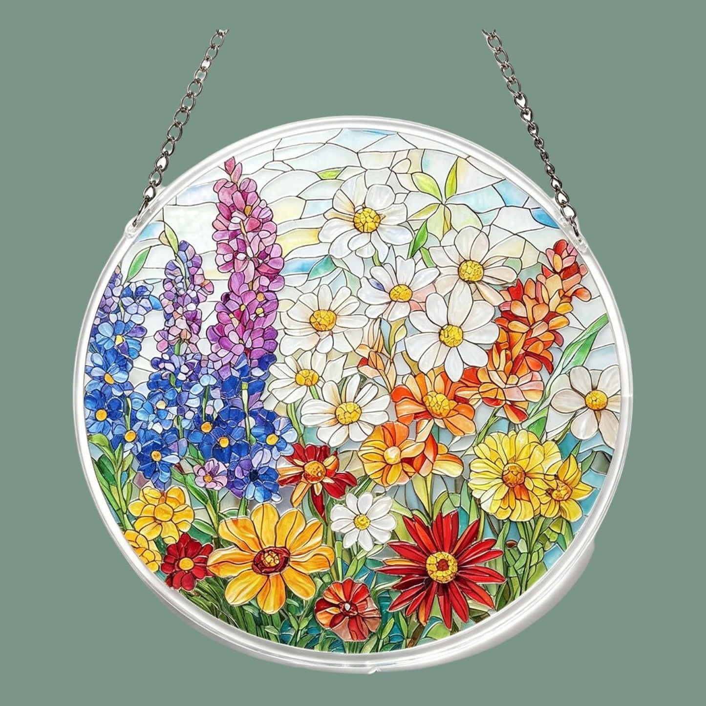 Premium Stained Glass Style Puzzle Suncatcher, Acrylic Puzzle for Adult Window Hanging, DIY Crystal Jigsaw Art, National Puzzle Day Decorations, Creative Home Decor Ornament with Whimsical Pieces