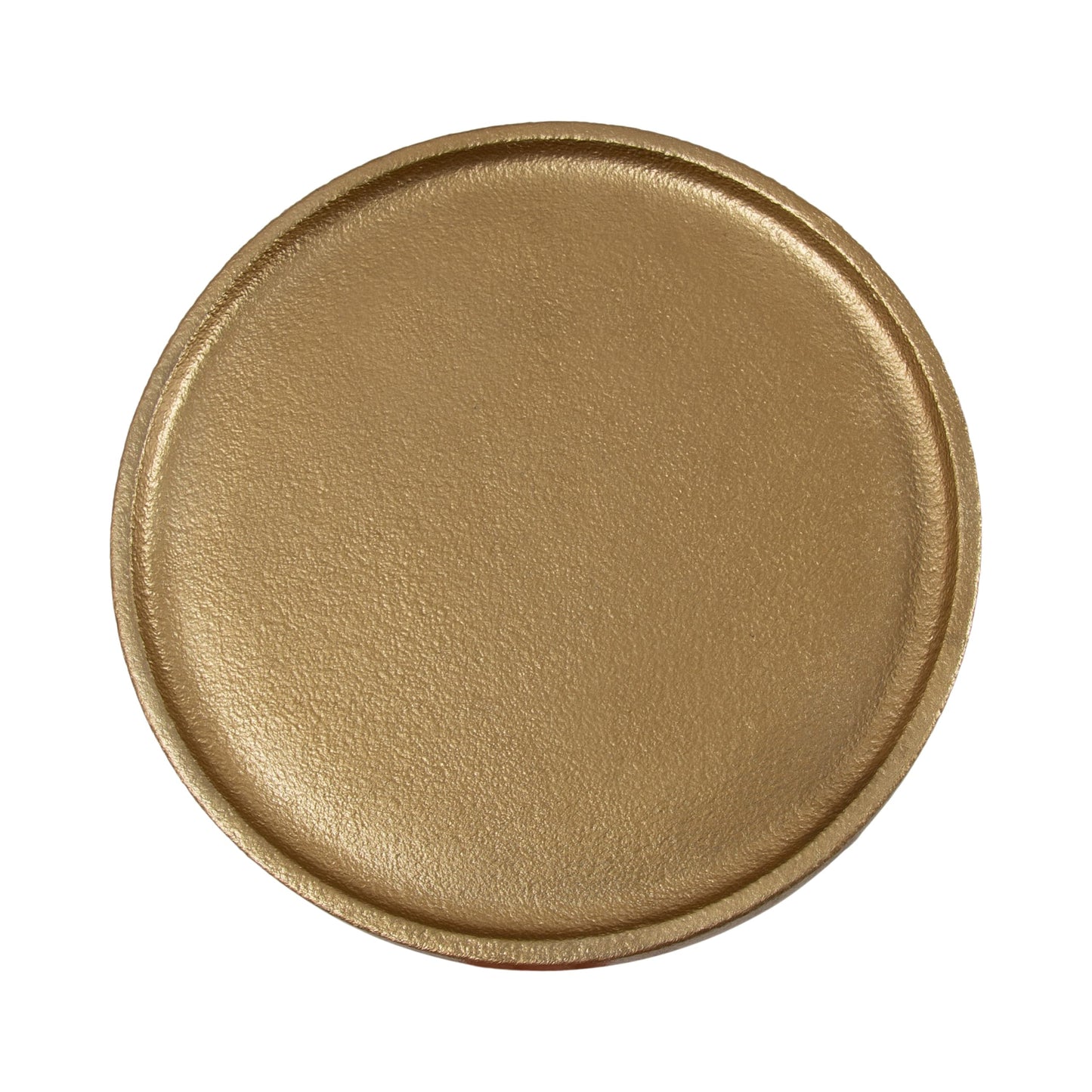 Kate and Laurel Rava Modern Metal Round Drink Table; 10 x 10 x 21; Gold; Cast Aluminum Accent Table for Use as Indoor Plant Stand or Living Room Decor Piece