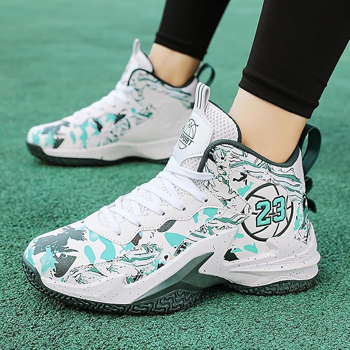 Boys Basketball Shoes Breathable Indoor Athletic Shoes Youth Outdoor Fashion Sneakers Comfortable Basketball Shoes for Girls