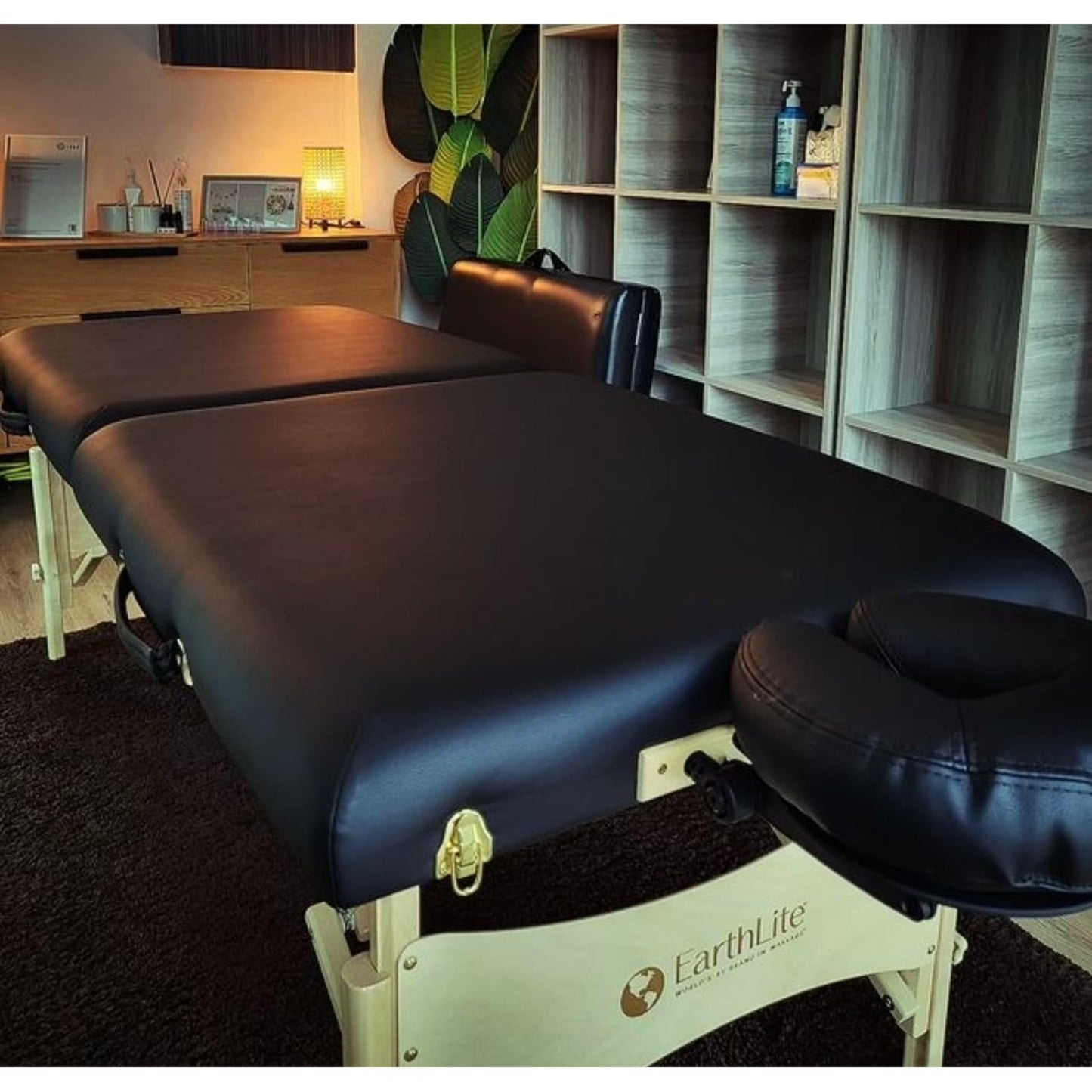 EarthLite Harmony DX Portable Massage Table Package, Includes Table + Face Cradle + Carrying Case, 30" x 73, Burgundy