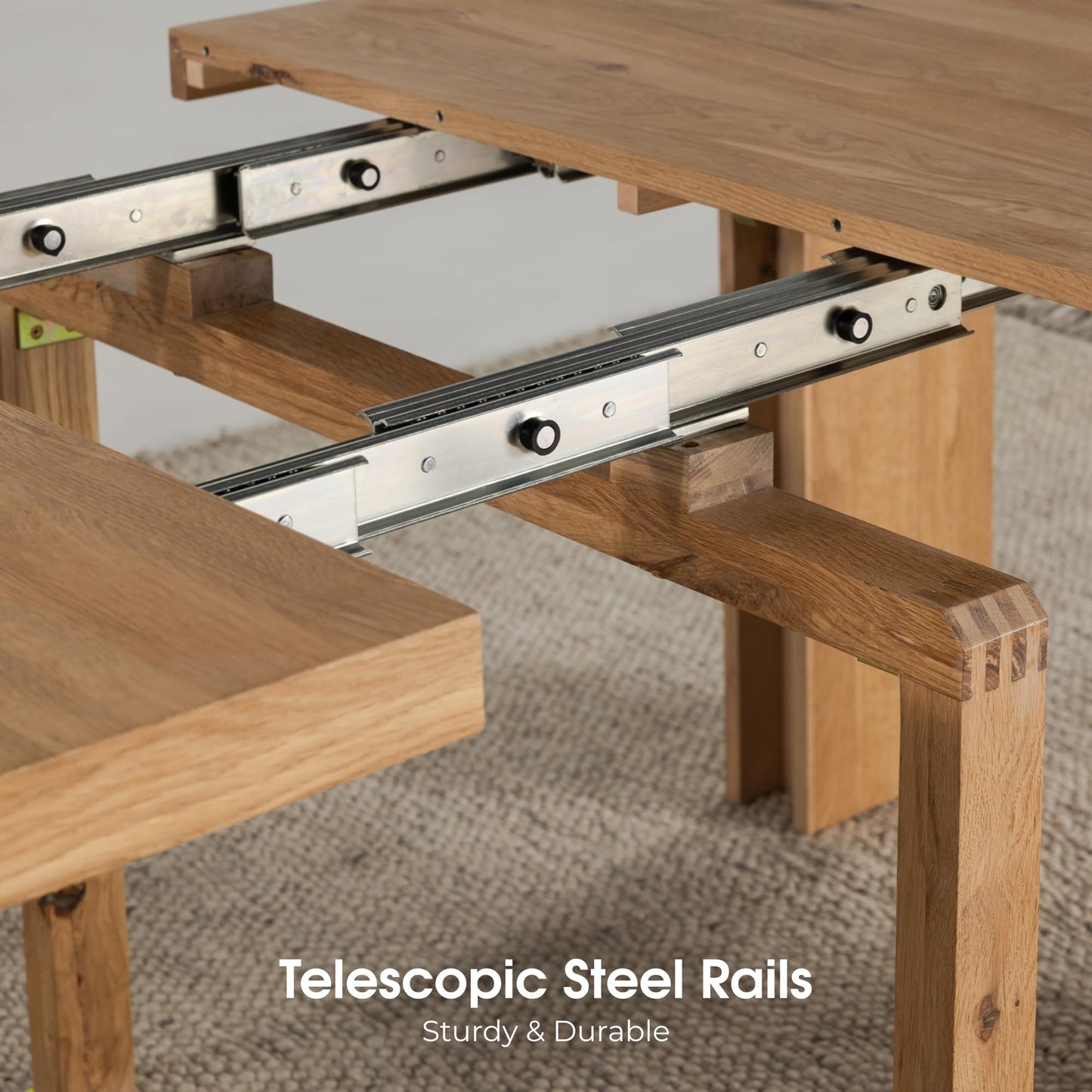 Transformer Table - Solid Wood Extendable Dining Table with Bench and 4 Stackable Chairs, Seats 2-12, Expandable Table, Kitchen and Dining Room Furniture, Natural (Table + Bench + 4 Chairs)