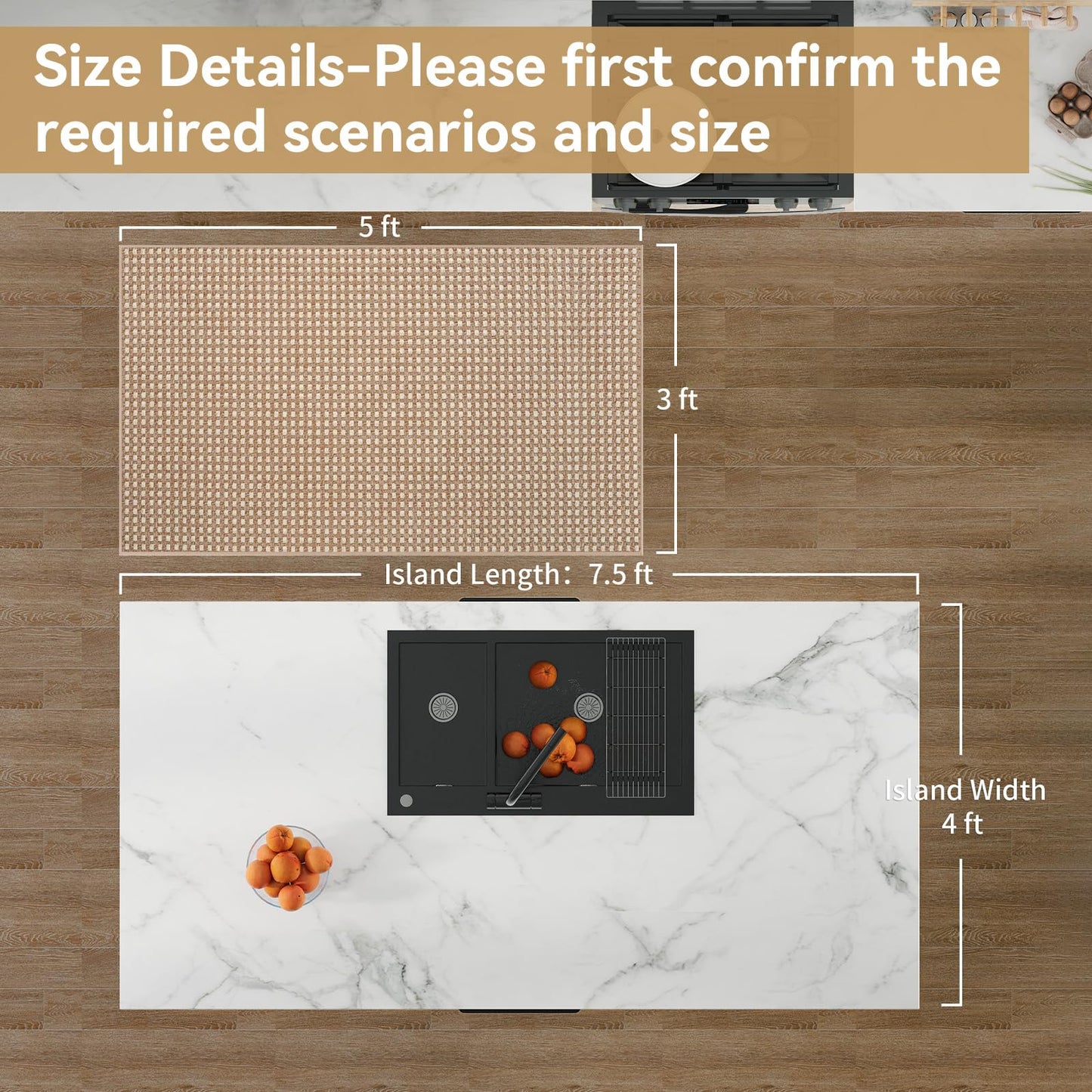 YDKGL 3x5 ft Area Rug Entryway Runner Rug Non Slip Washable, Boho Woven Kitchen Runner Rugs Door Mat Entry Rugs Carpet for Indoor Foyer Backdoor Hallway Floor Bedroom Living Room, Easy Clean, Brown